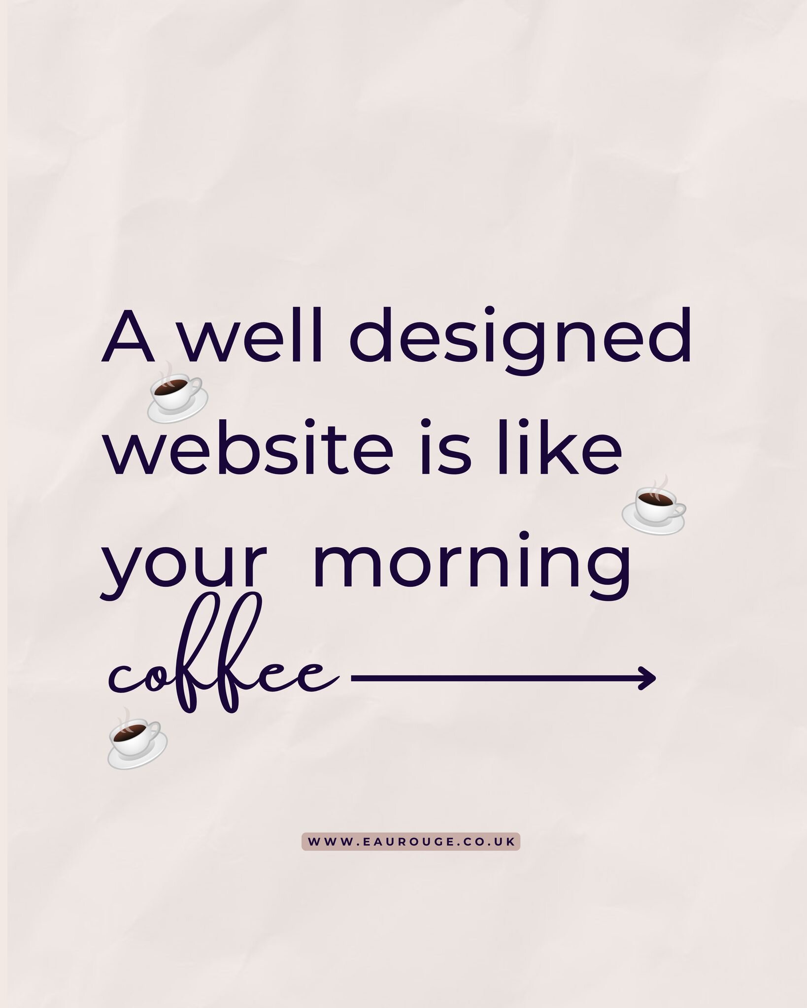 So, your morning frothy coffee is a non-negotiable, right? ☕️

And, without that dose of caffeine, you struggle to function above probably 50% capacity, am I also right? 😆

Well, your website design works EXACTLY the same. Without a carefully, strat