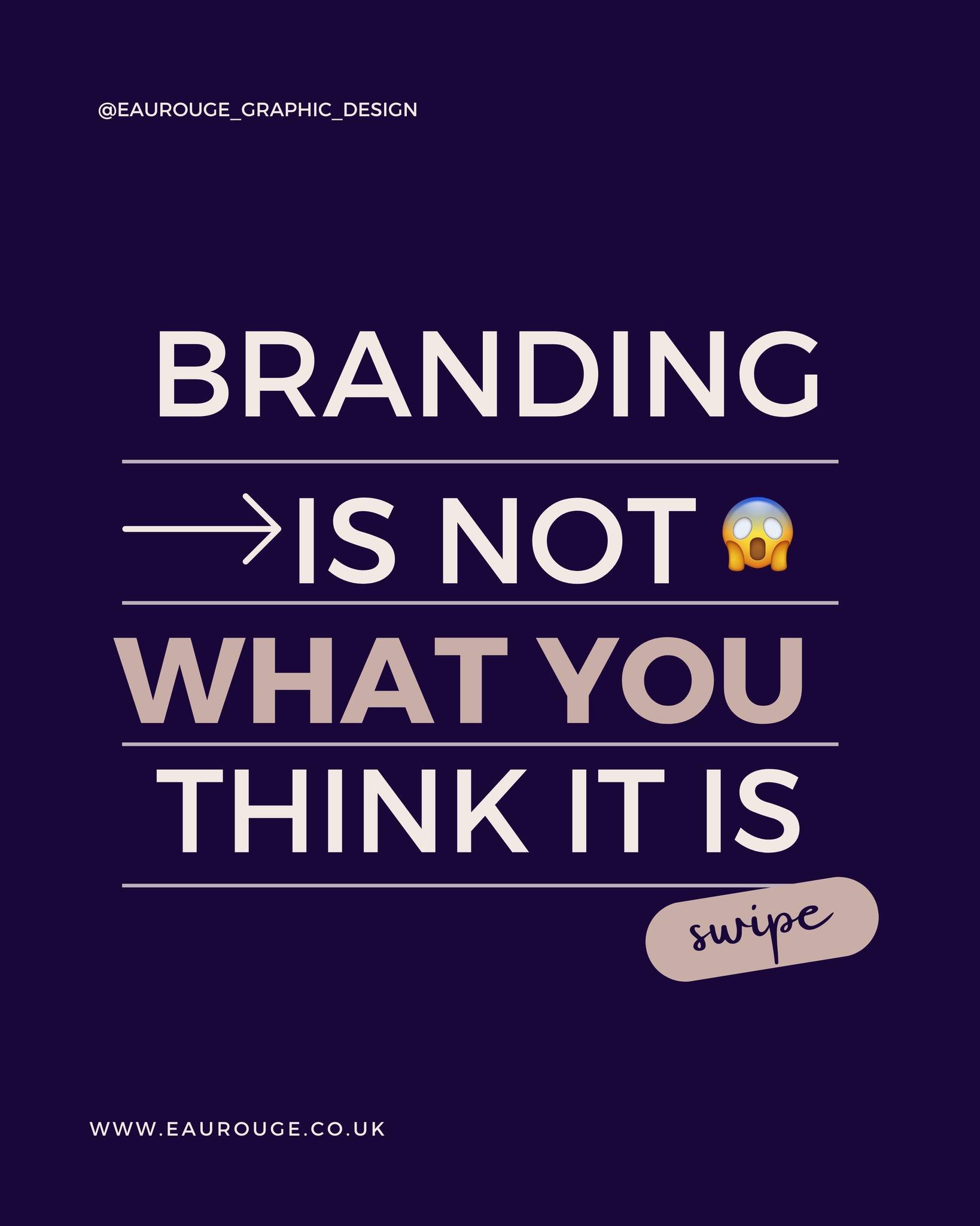 Many business owners fall into this trap

They believe that branding is solely about the visuals&mdash;the colours, the fonts, the aesthetics.

But let me set the record straight: That notion is completely off the mark. ❌

It's just like saying you c