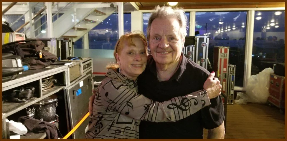 Notable Texan Delbert McClinton with Gaylon on Sandy Beaches Cruise 2020.