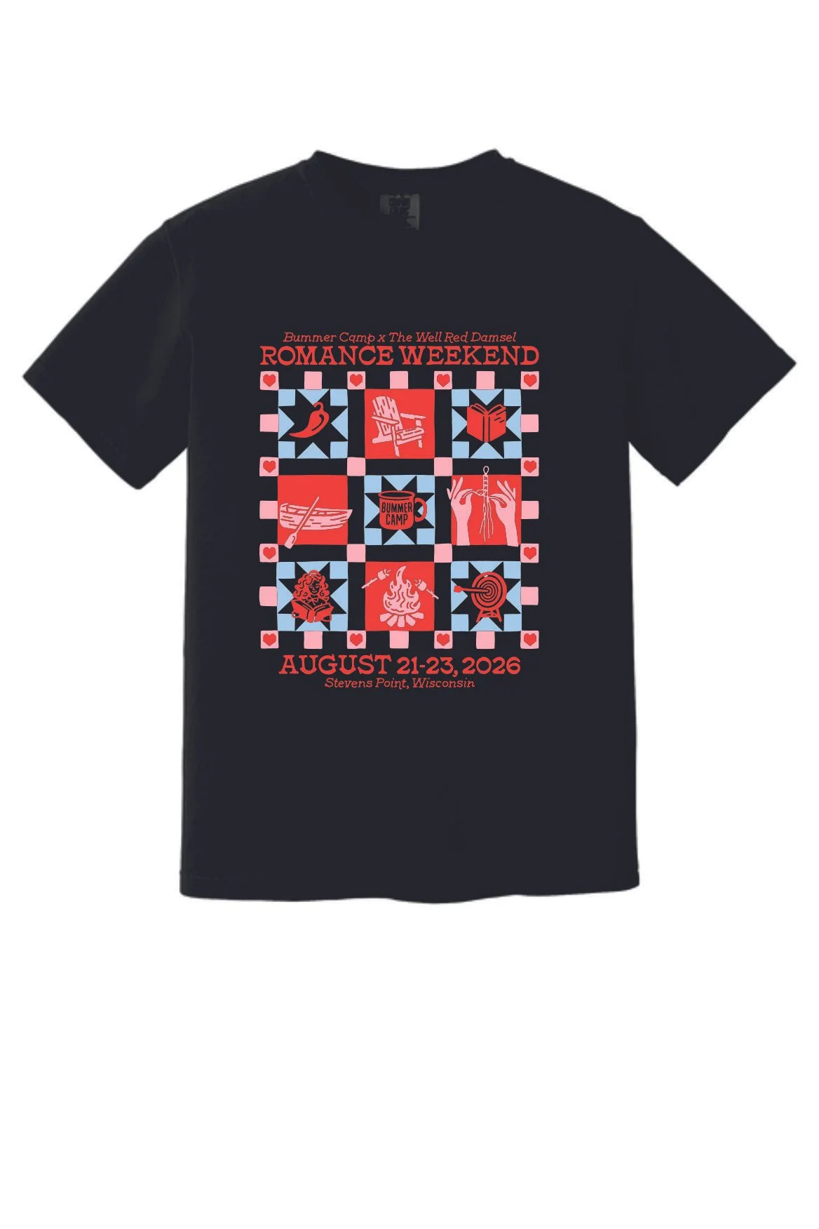 Bummer Camp Romance Weekend_BLACK TEE.jpg