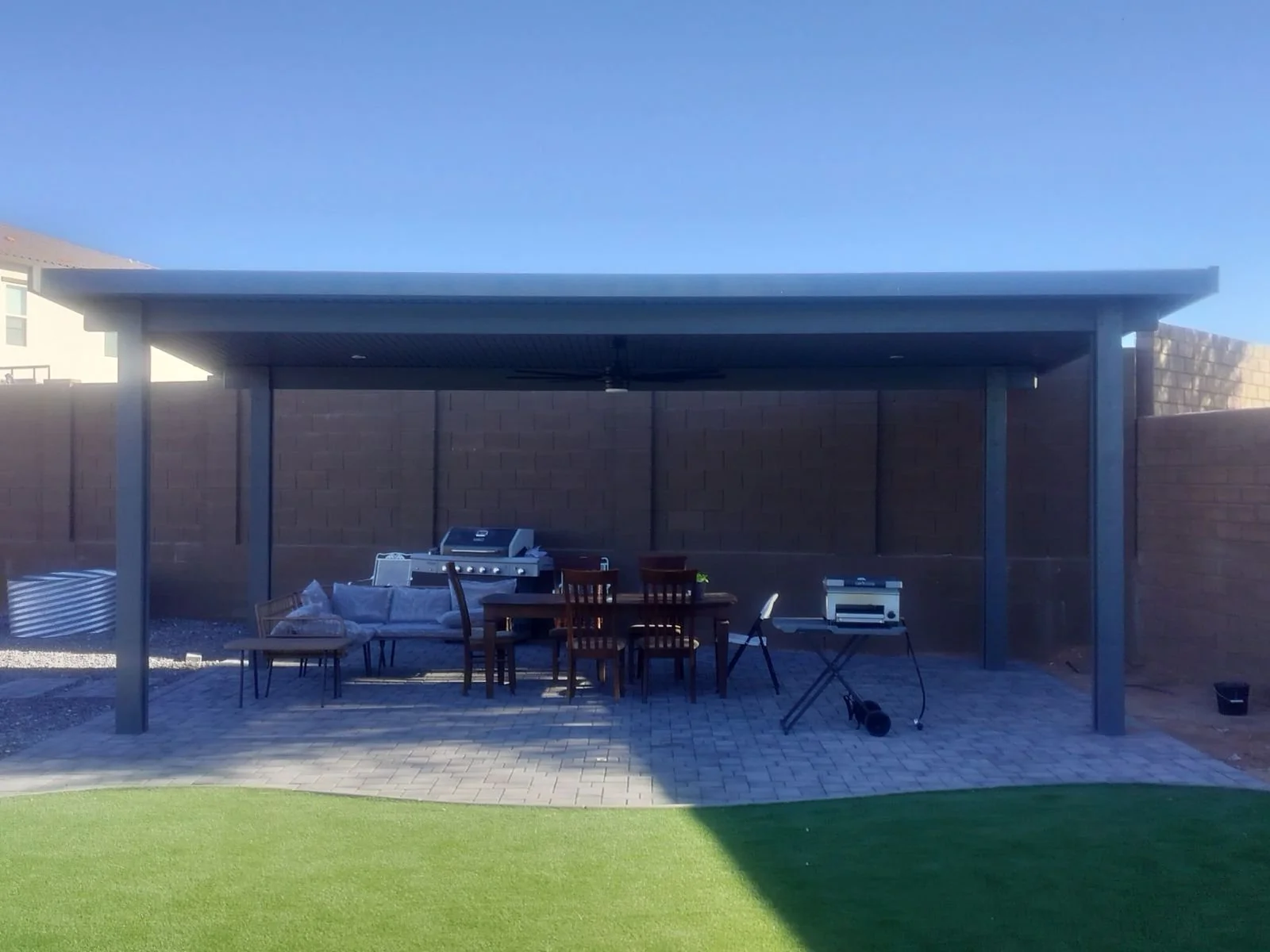 Detached custom awning in Gilbert