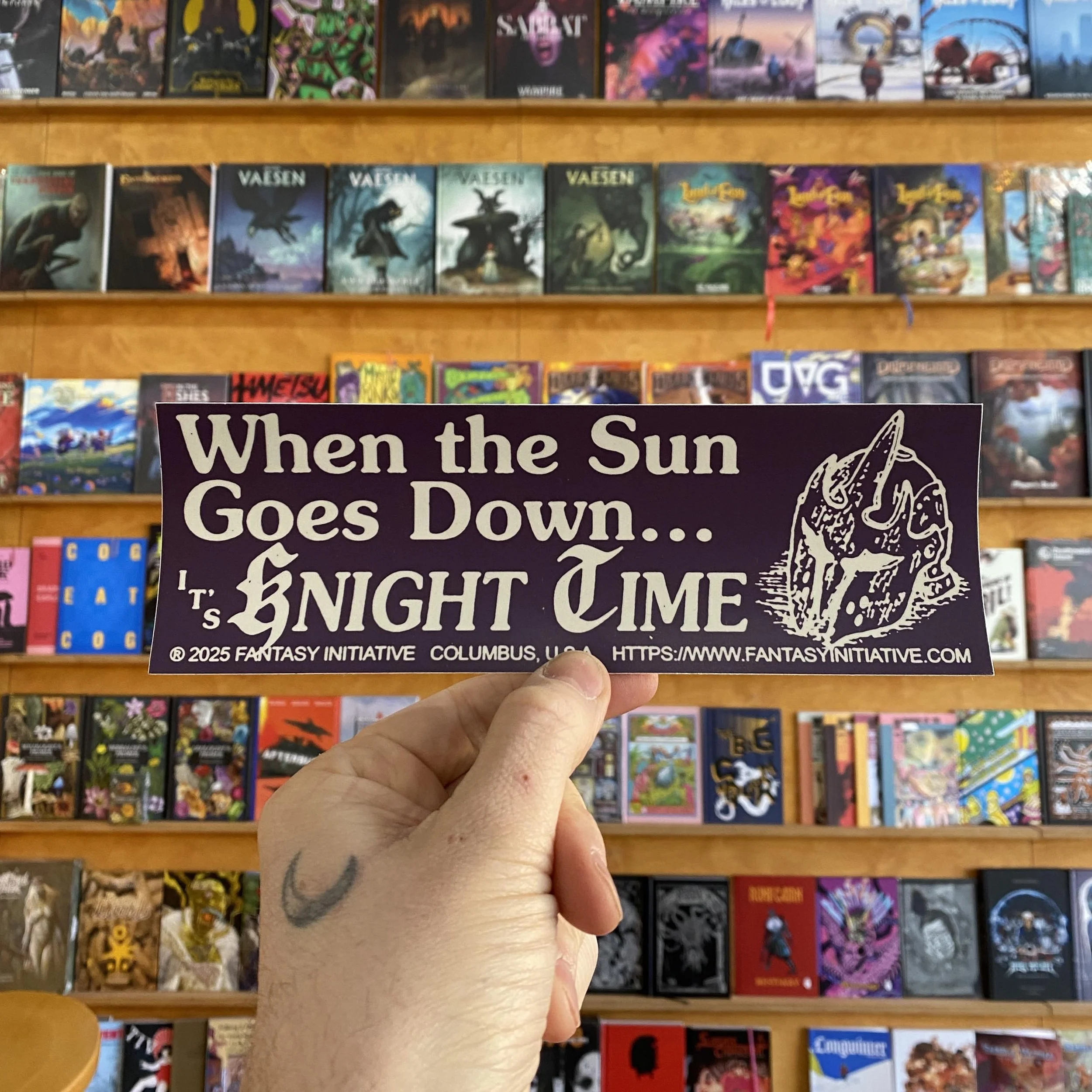 Fantasy Initiative IT'S KNIGHT TIME Bumper Sticker