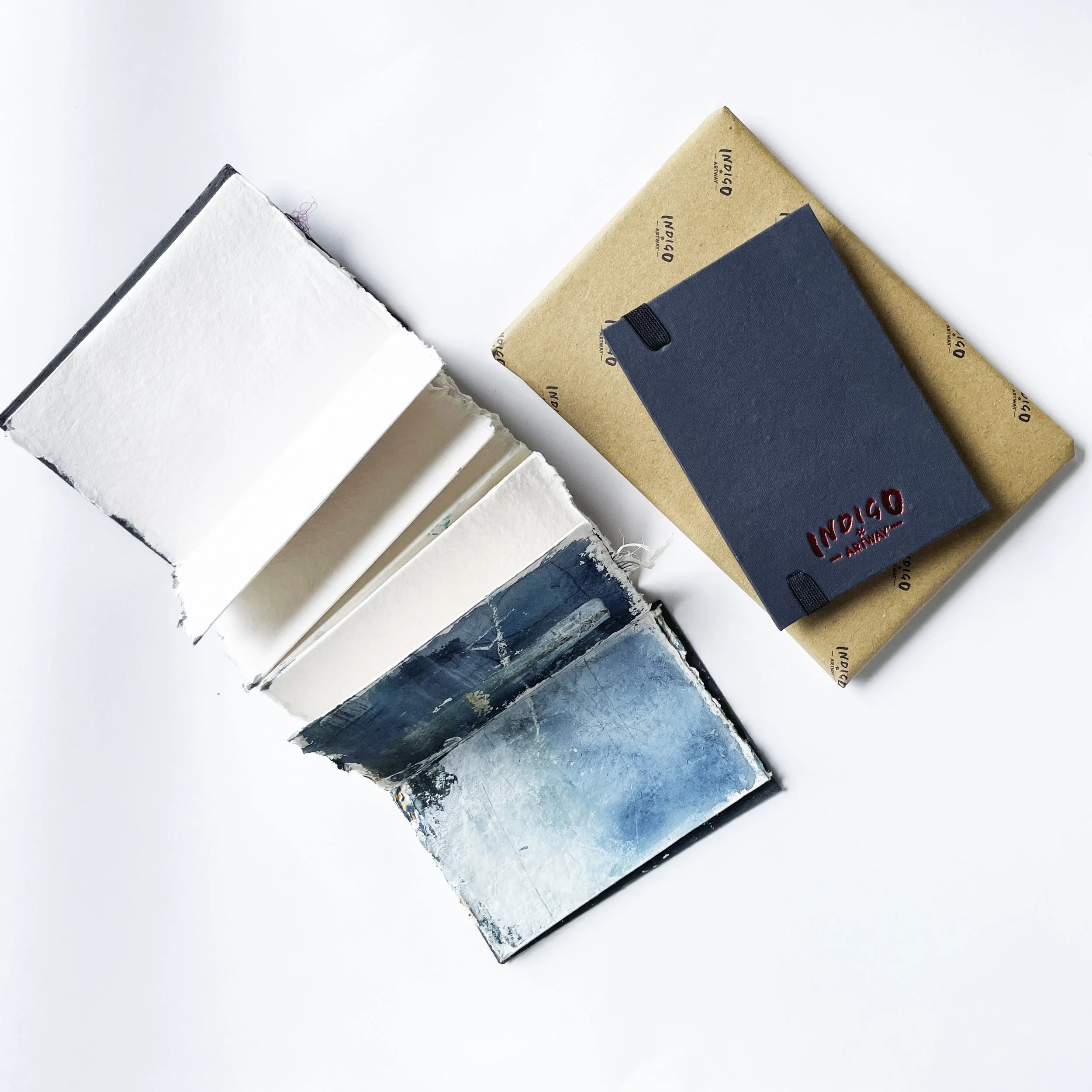 Indigo A6 Watercolour concertina sketchbook — Lindsey Tyson