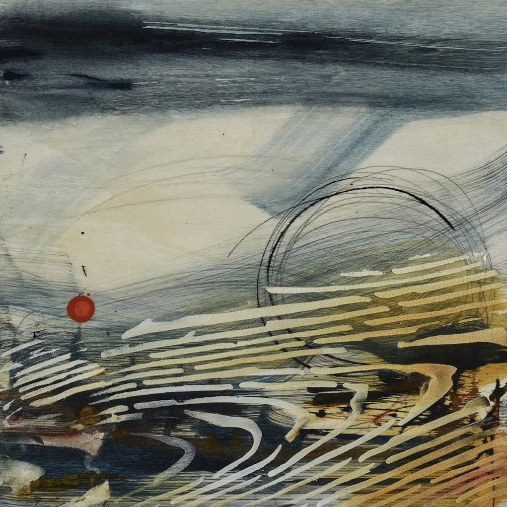SOLD Shift I - 12" x 12" (31cm x 31cm x 5cm) Mixed media on wood.