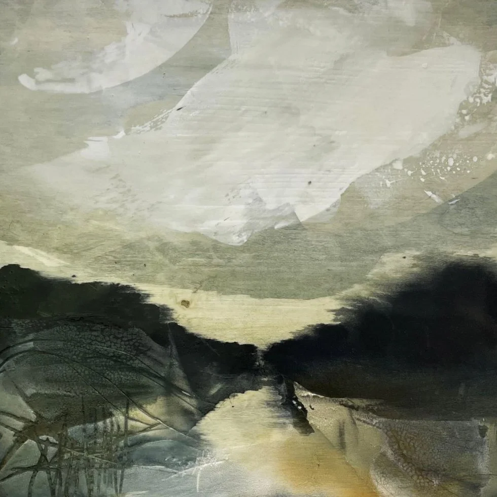Drifting, 41 x 41 x 5cm, Mixed media on wood, £750