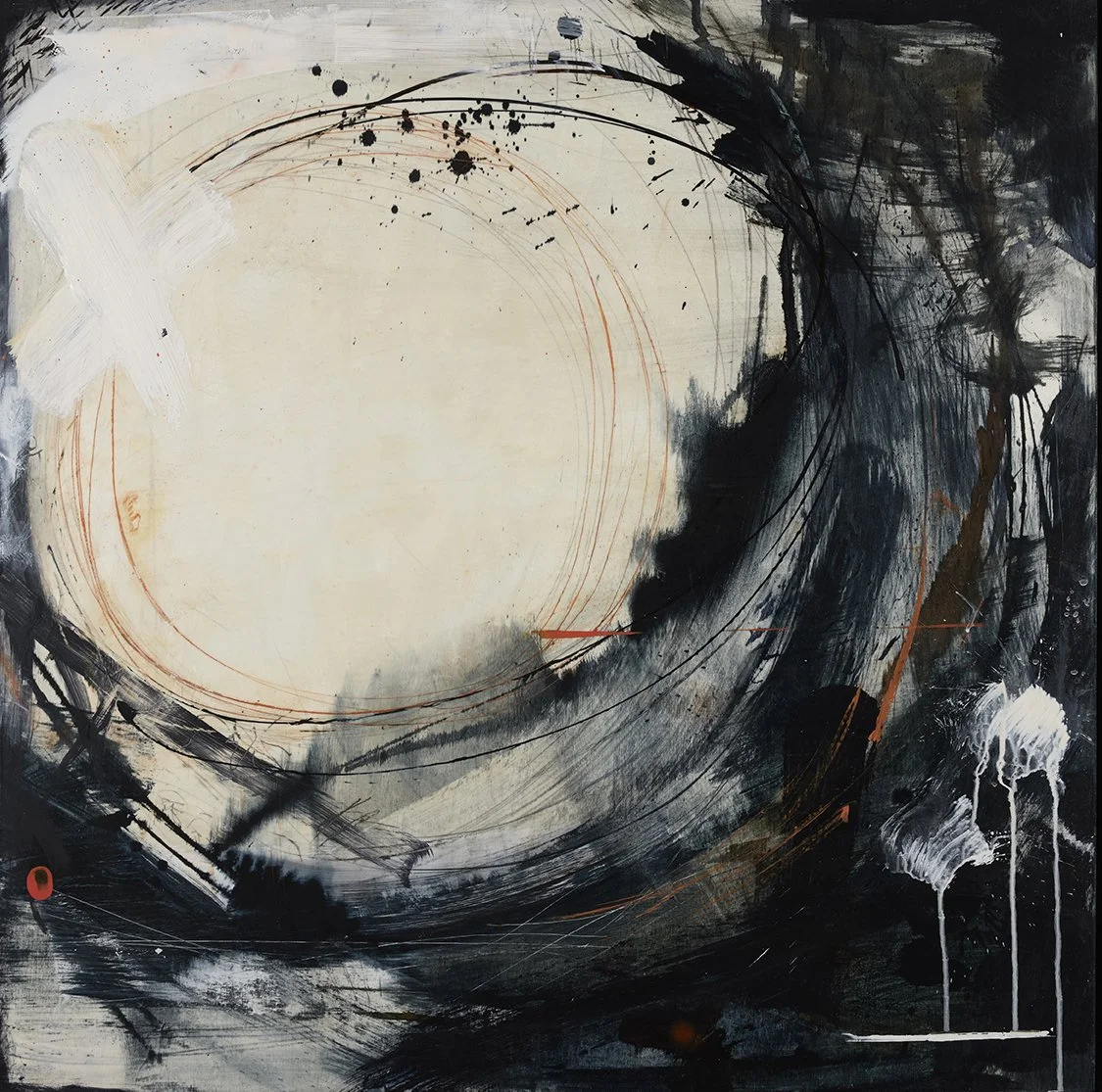 #25120 Deflection, 76cm x 76cm, mixed media on wood , £2000