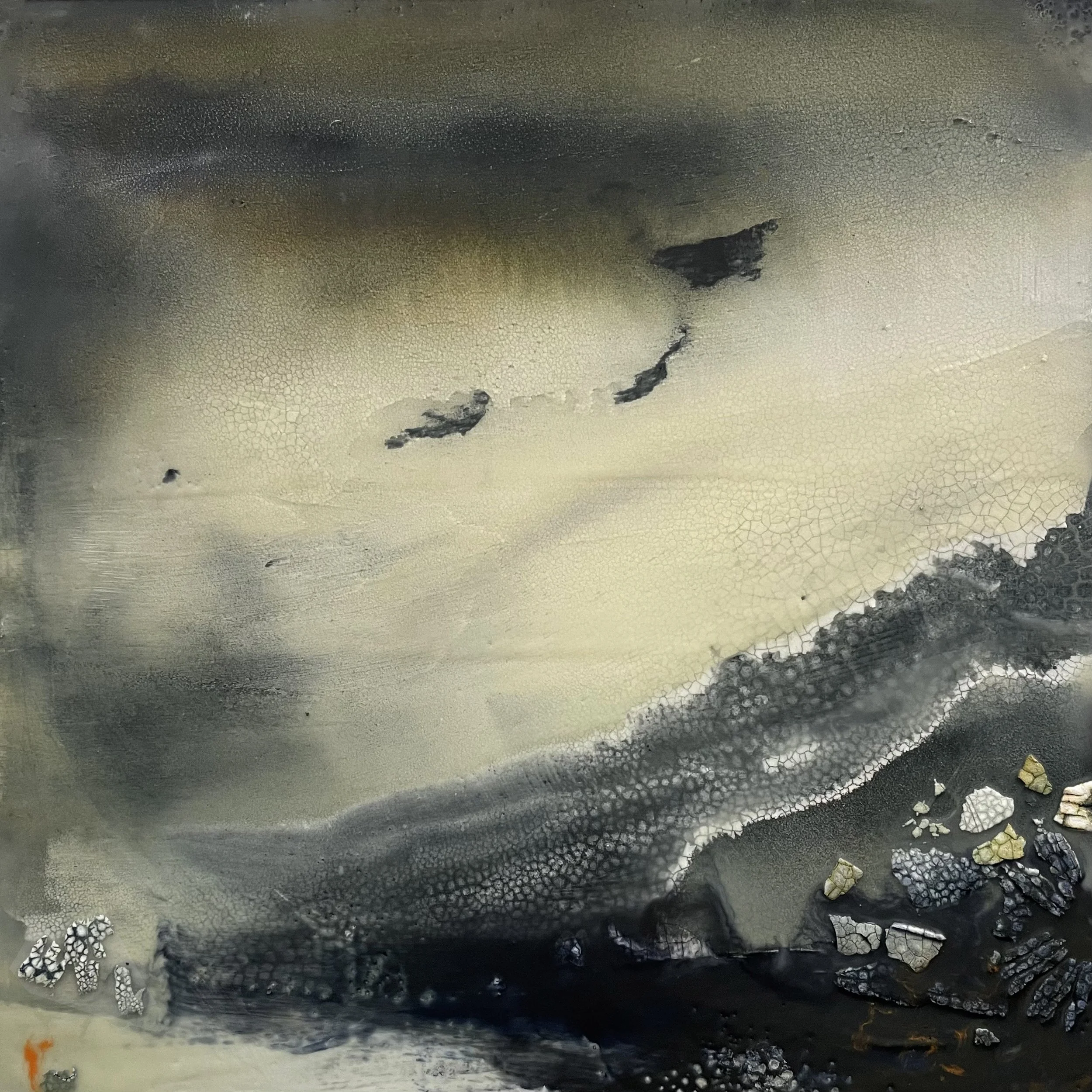 Stillness, 41 x 41 x 5cm, Mixed media on wood, £750