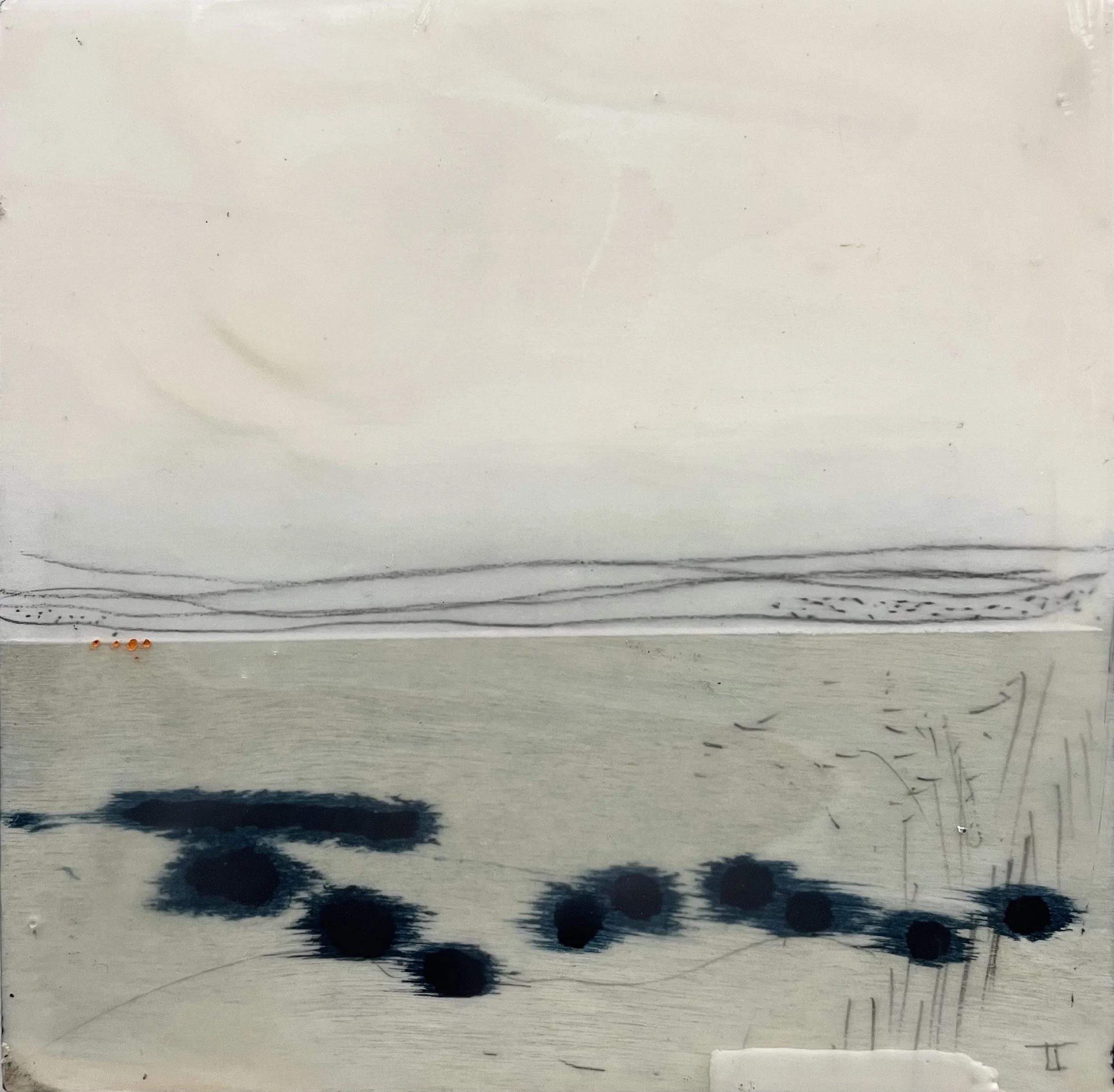 SOLD Still 6, 15cm x 15cm x 5cm,  Mixed media on wood.