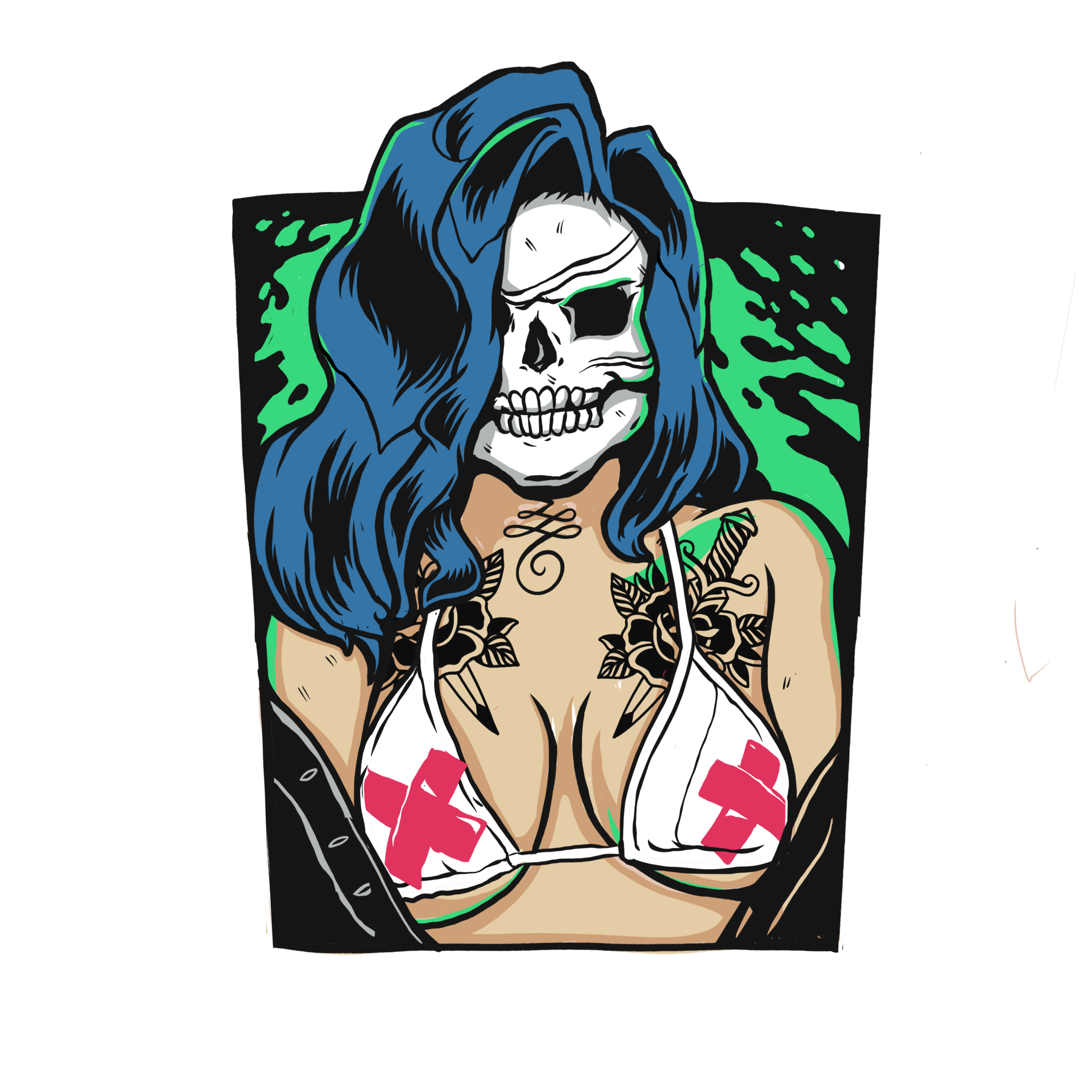 Digital Illustration - Ipad Pro - "Grim Punk"