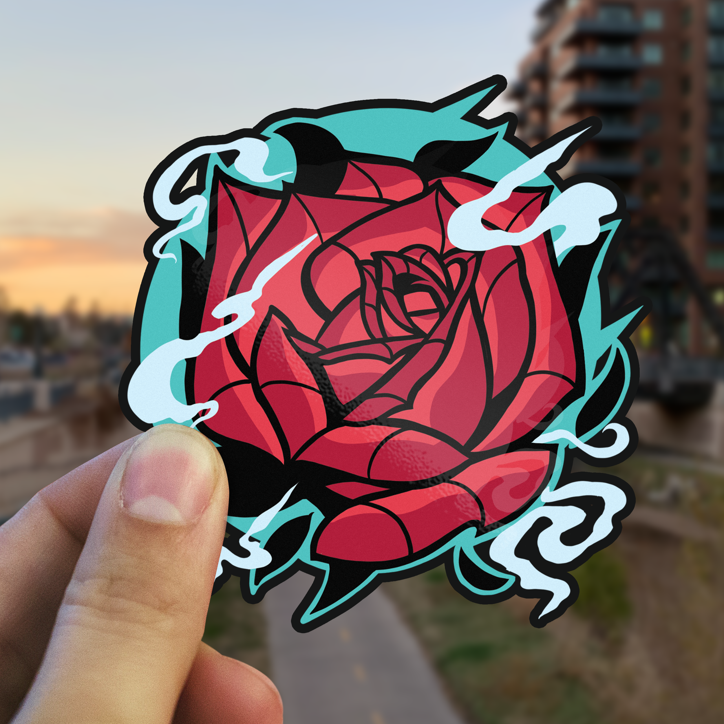 Digital Illustration - Ipad Pro - "Rose Sticker"