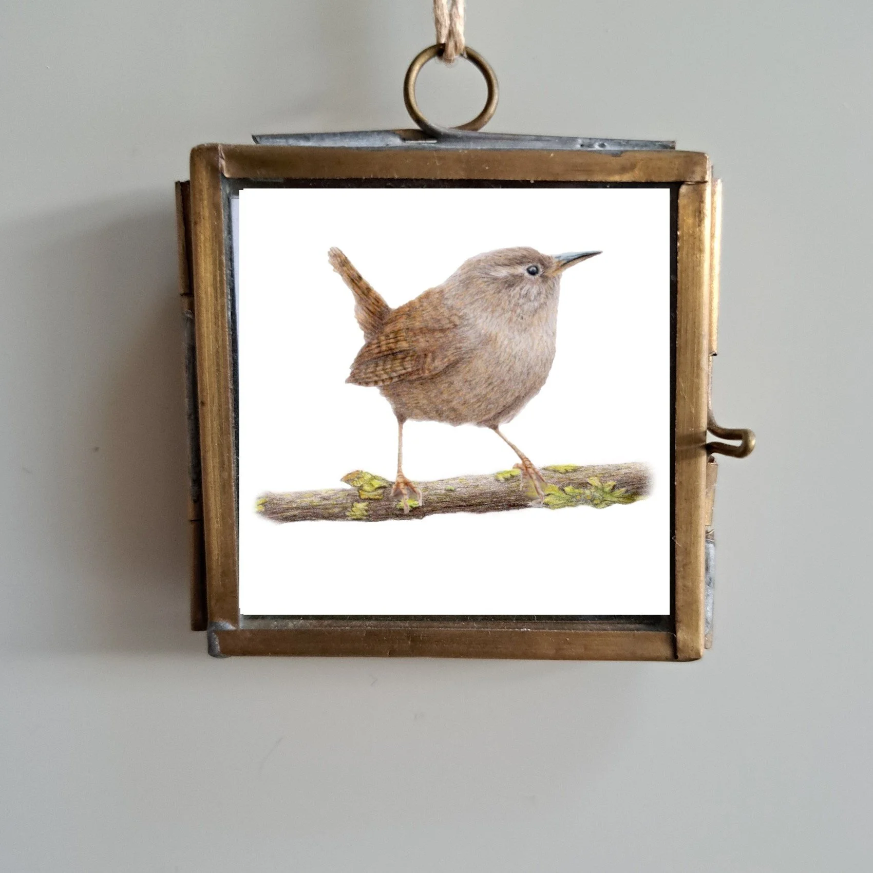 WREN BRASS MINIATURE FRAME
