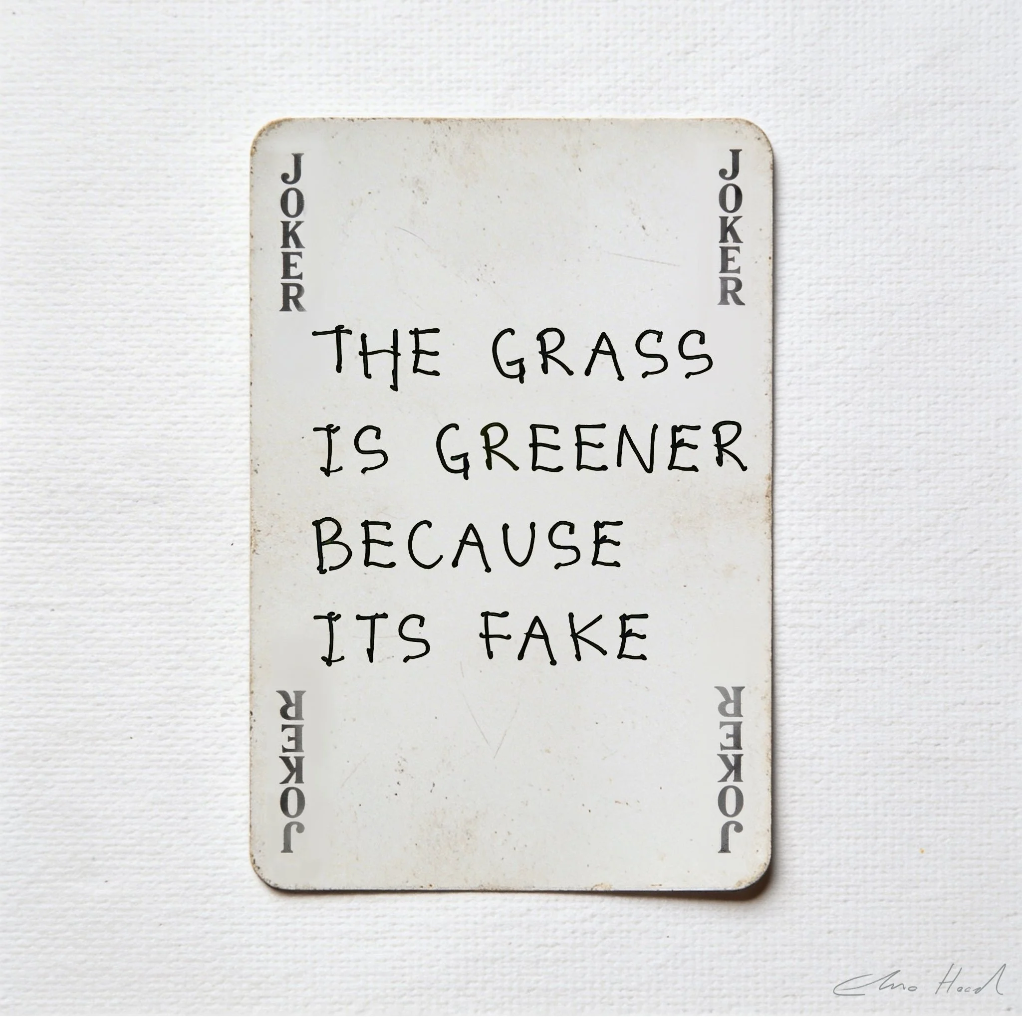 The grass is greener because its fake