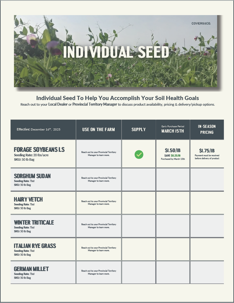 Individual Seeds Price Sheet