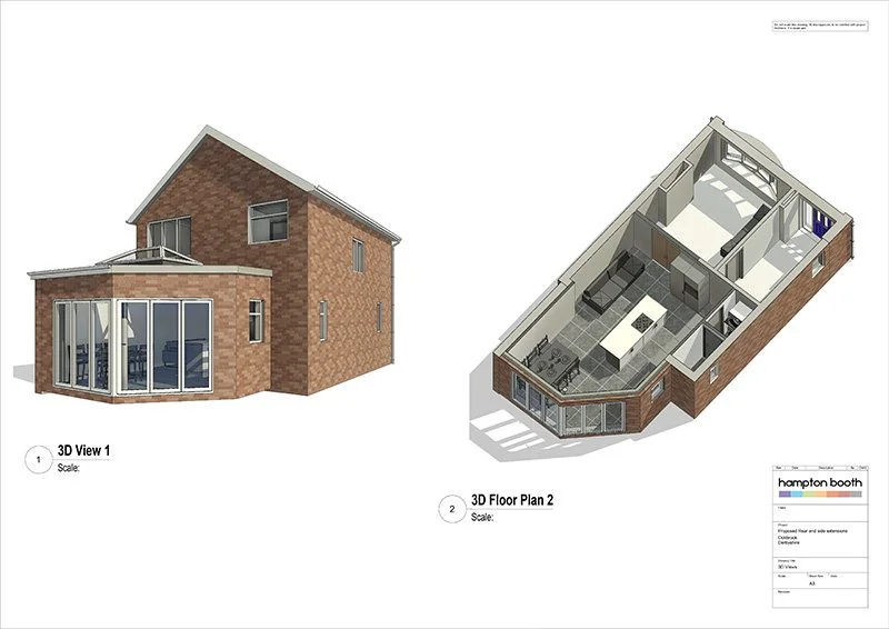 Single storey extension, wrap-around bi-fold doors in Ockbrook, Derbyshire
