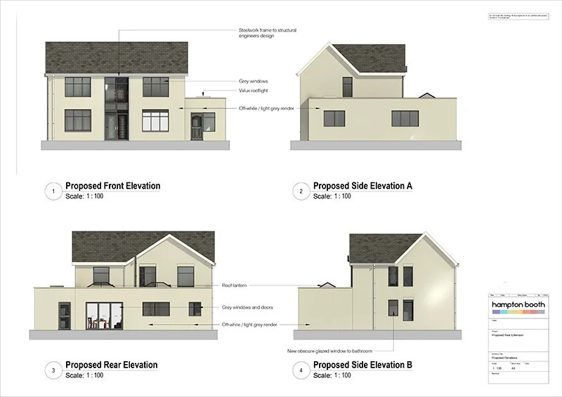 Wrap-around extension drawings Ilkeston Derbyshire