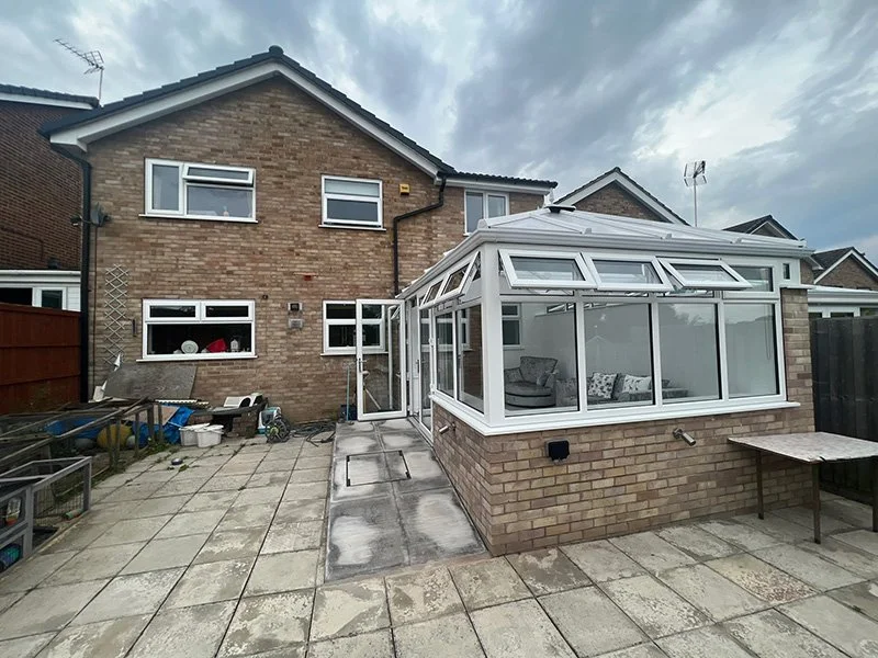 Completed 2 storey extension and conservatory Kilburn Derbyshire