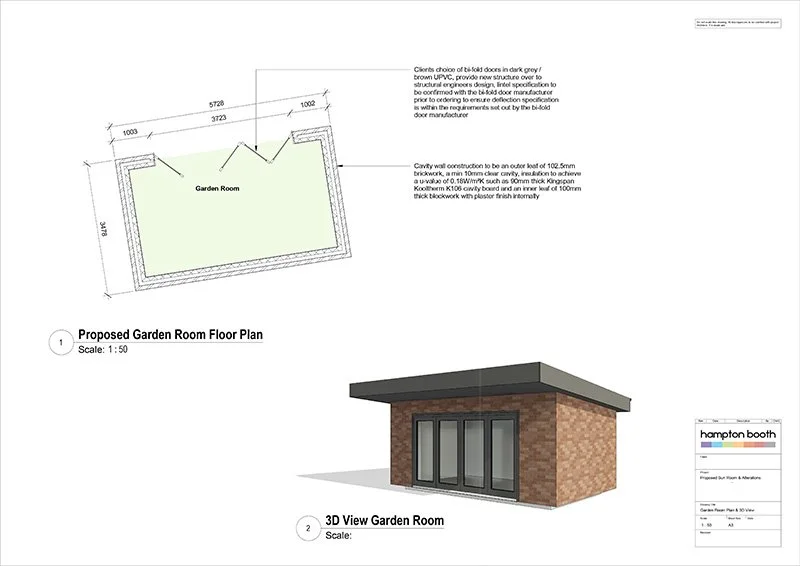 Garden Room Planning Drawings Derby & Nottingham
