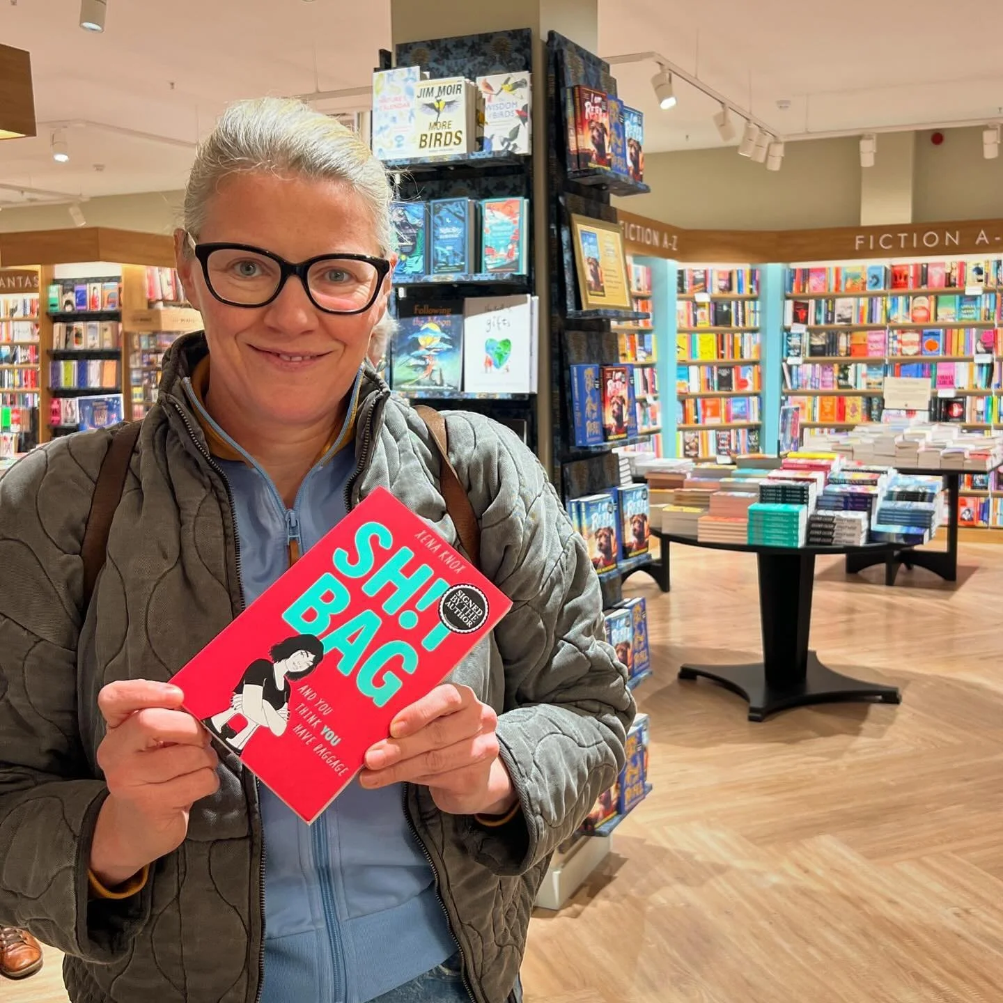 Still Get a BUZZ at popping into Waterstones on the way past - finding my debut YA novel SH!T BAG there - and signing their copies.  Here @waterstonesedingyle  Now I mention it - my next YA novel BUZZ CLUB will be released into the wild in under 8 we