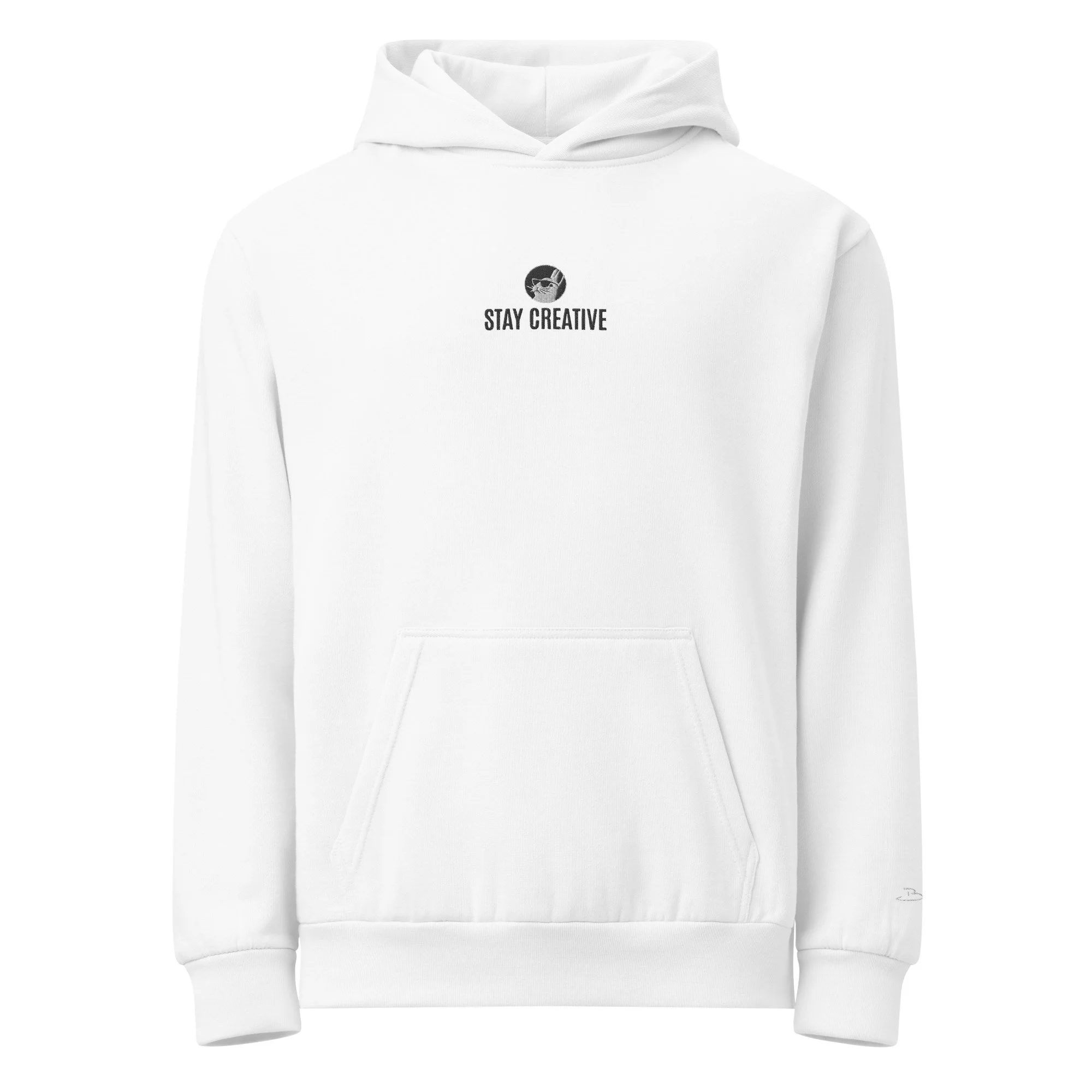STAY CREATIVE Hoodie - Black Embroidery