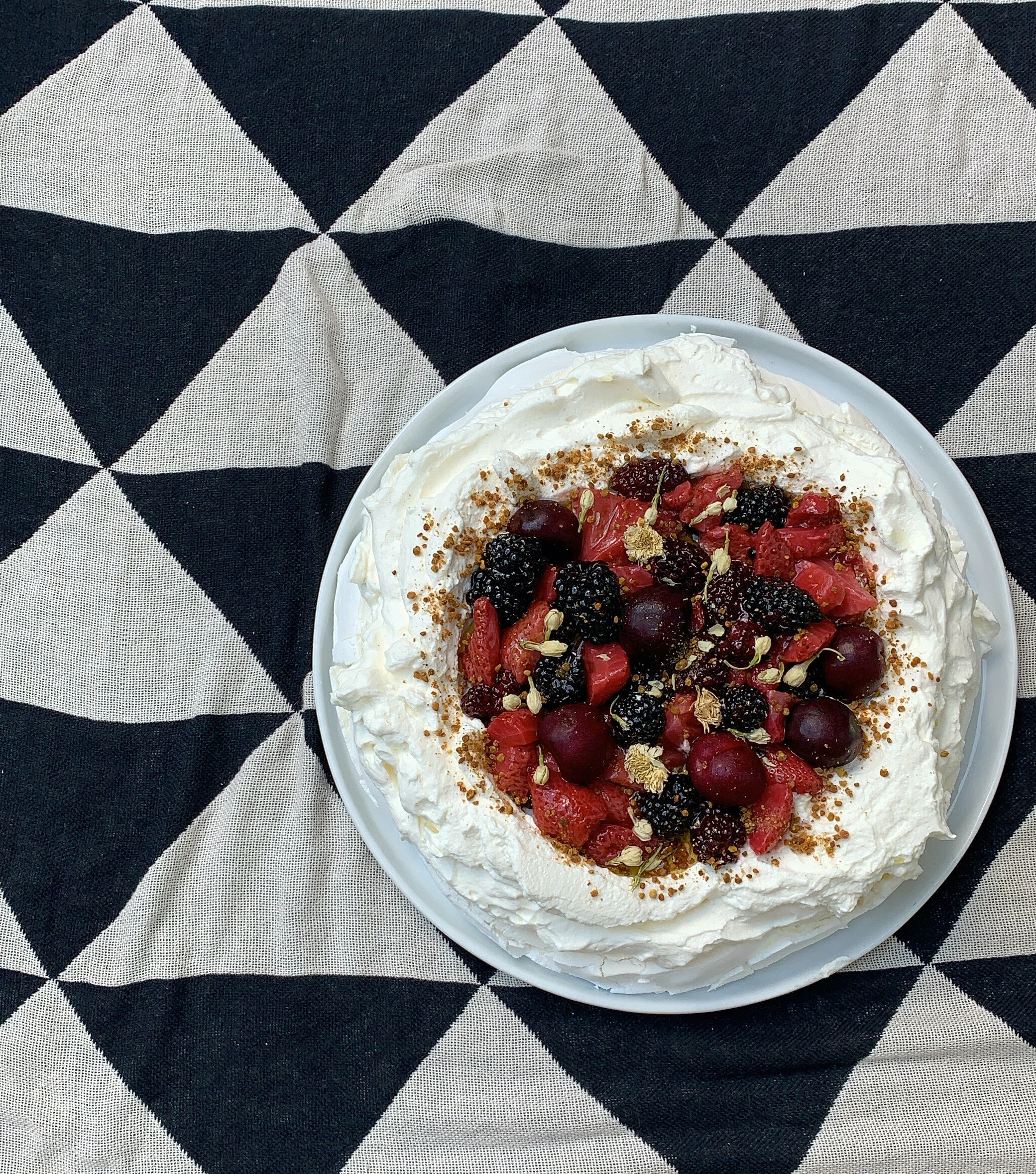 Pavlova I Bee Pollen, Fresh Berries