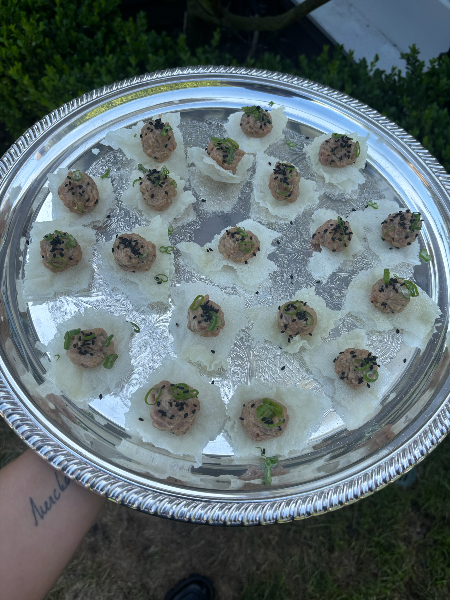 Spicy Tuna on Rice Paper