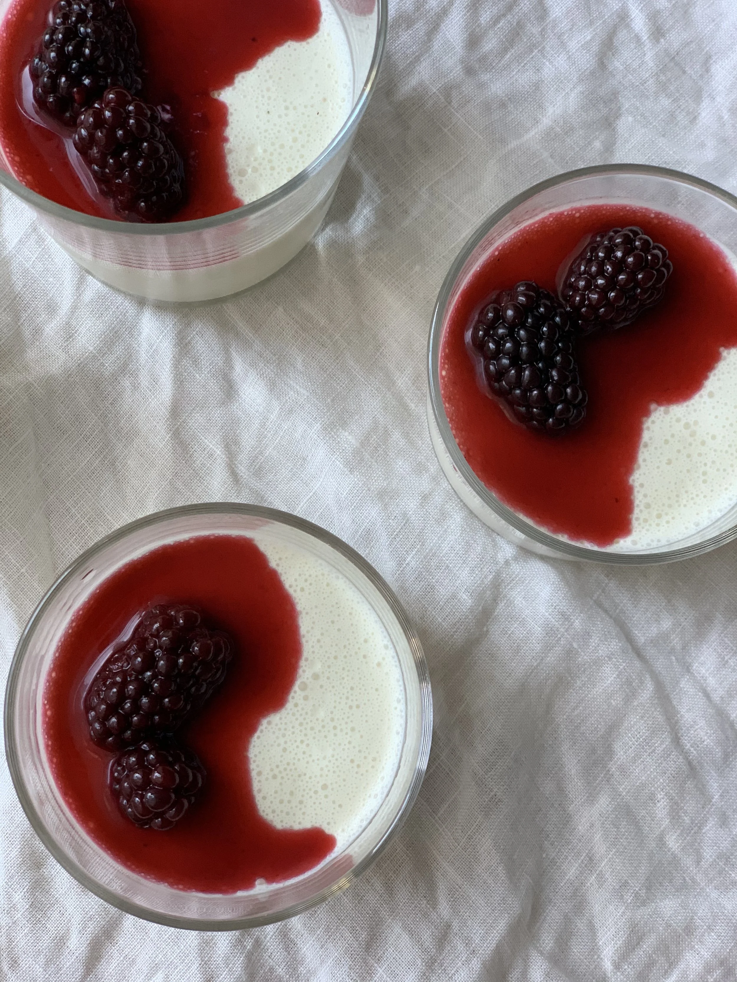 Coconut Panna Cotta with Macerated Fruit