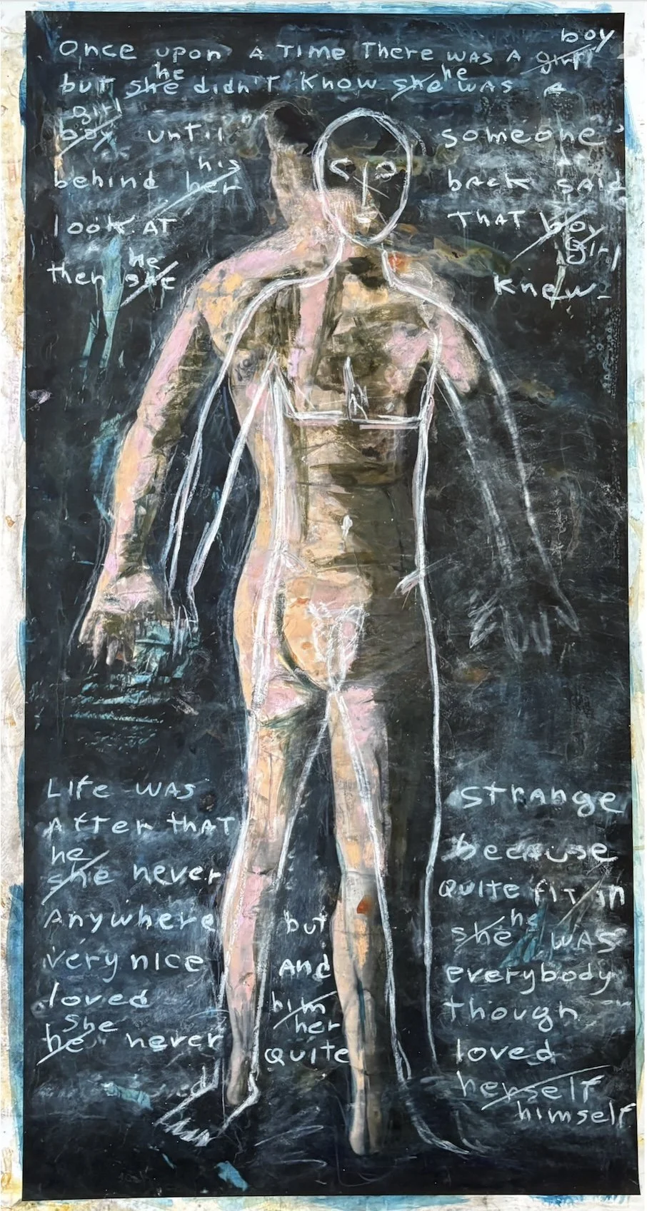 Pensierino (A Little Thought)
Mixed media on print
70x120 cm