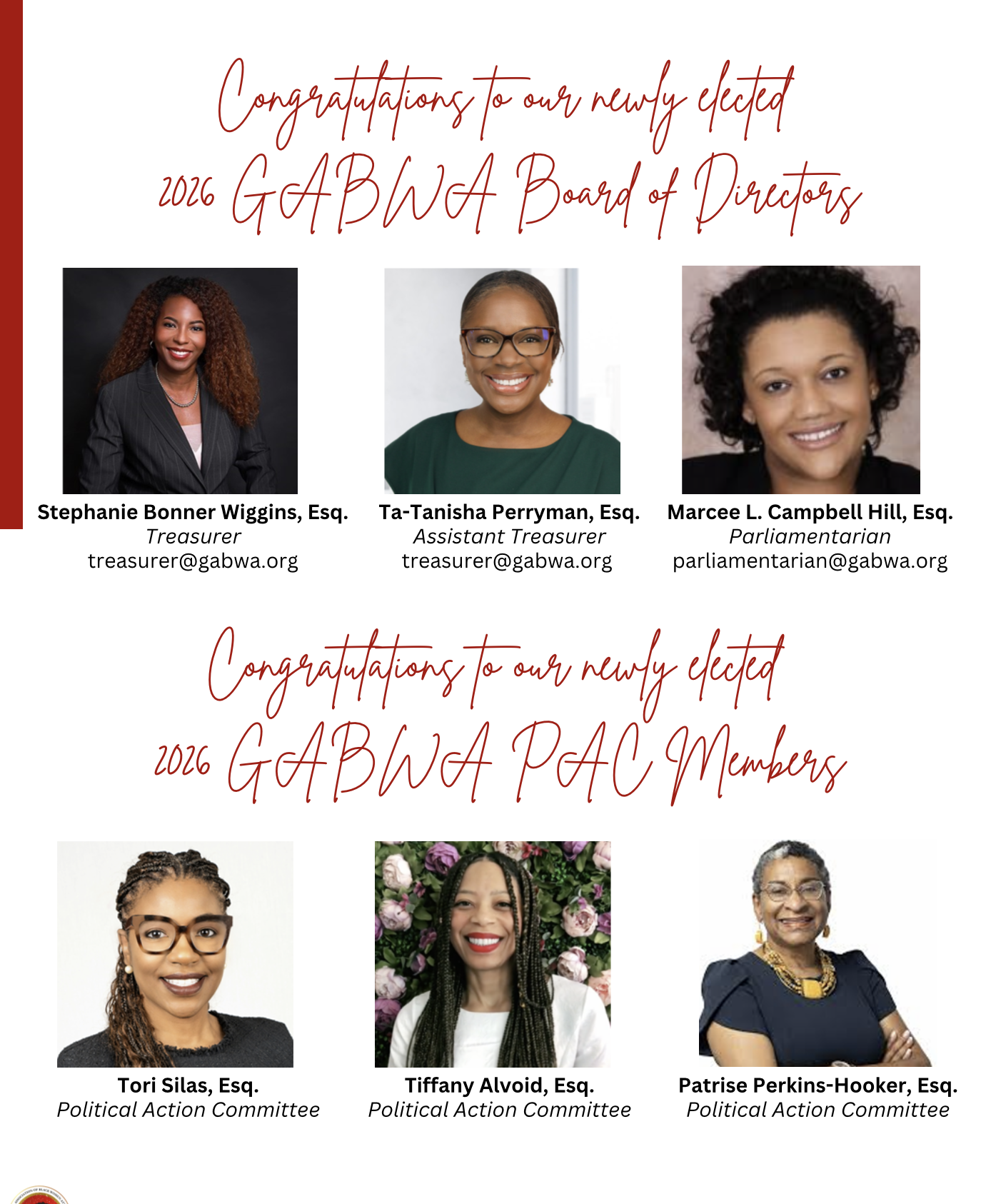 Swearing in Ceremony GABWA Board of Directors and Leadership Team