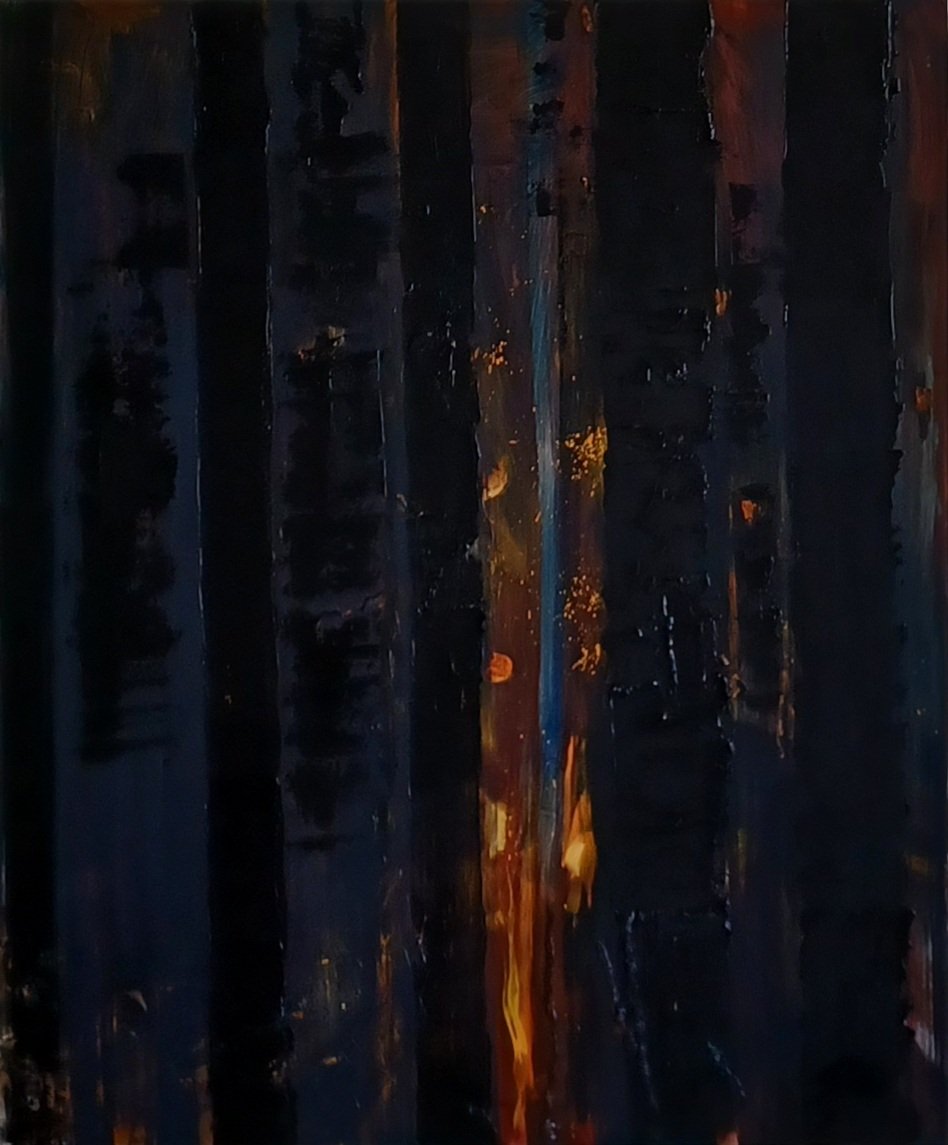 Black Heat | Oil on Canvas | 33"w x 40"h