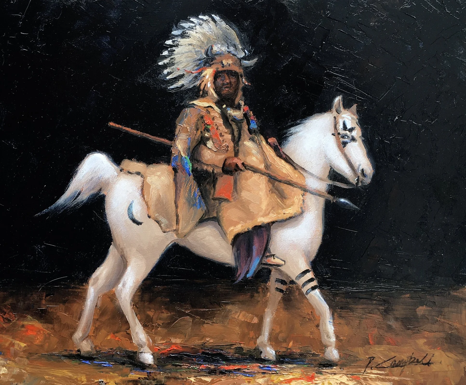 Warrior of the Plains  Size: 11" x 14"
