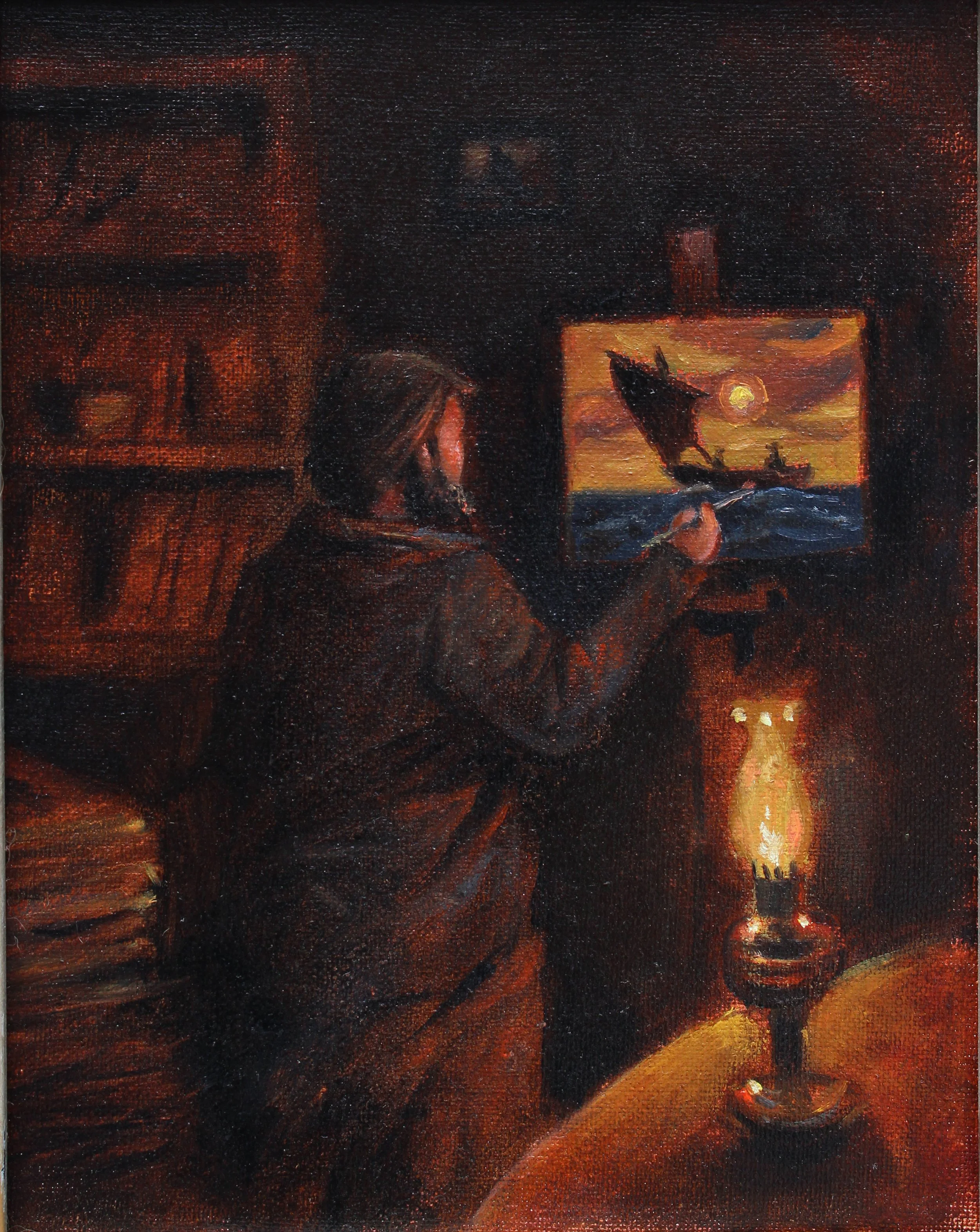 Portrait of Albert Ryder  Size: 8" x 10"