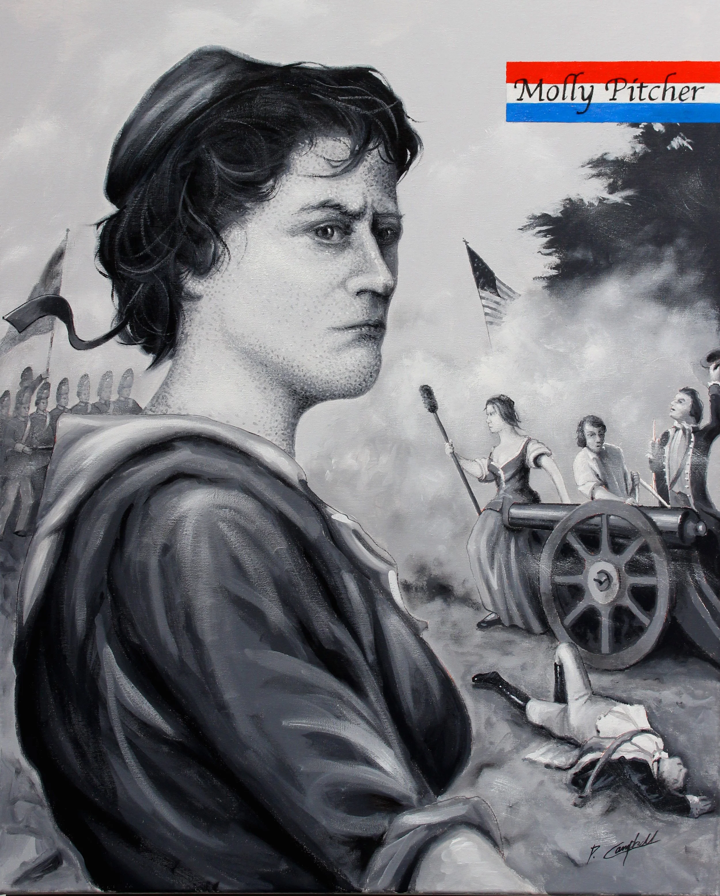 Molly Pitcher. Size: 24" x 30"