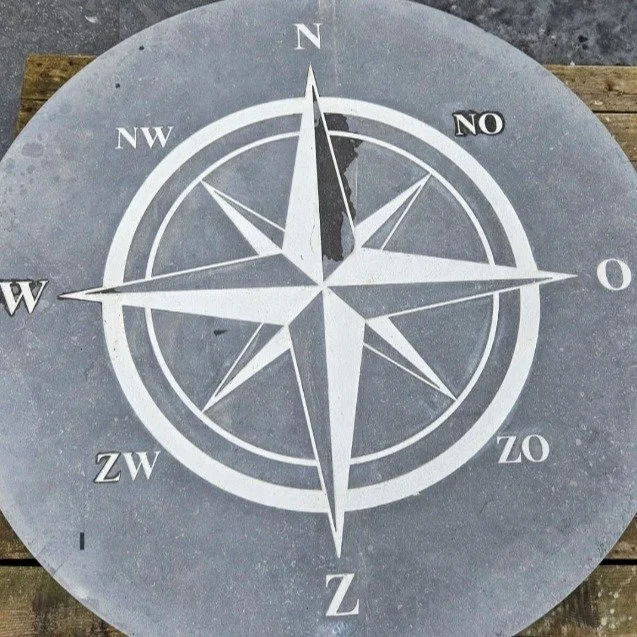 The Compass Rose: Chart your course through a sea of stone&mdash;land on one that lasts.
#BelleBloo #BelgianBluestone #LegacyArchitecturalStone #LandscapeArchitecture #LandscapeDesign