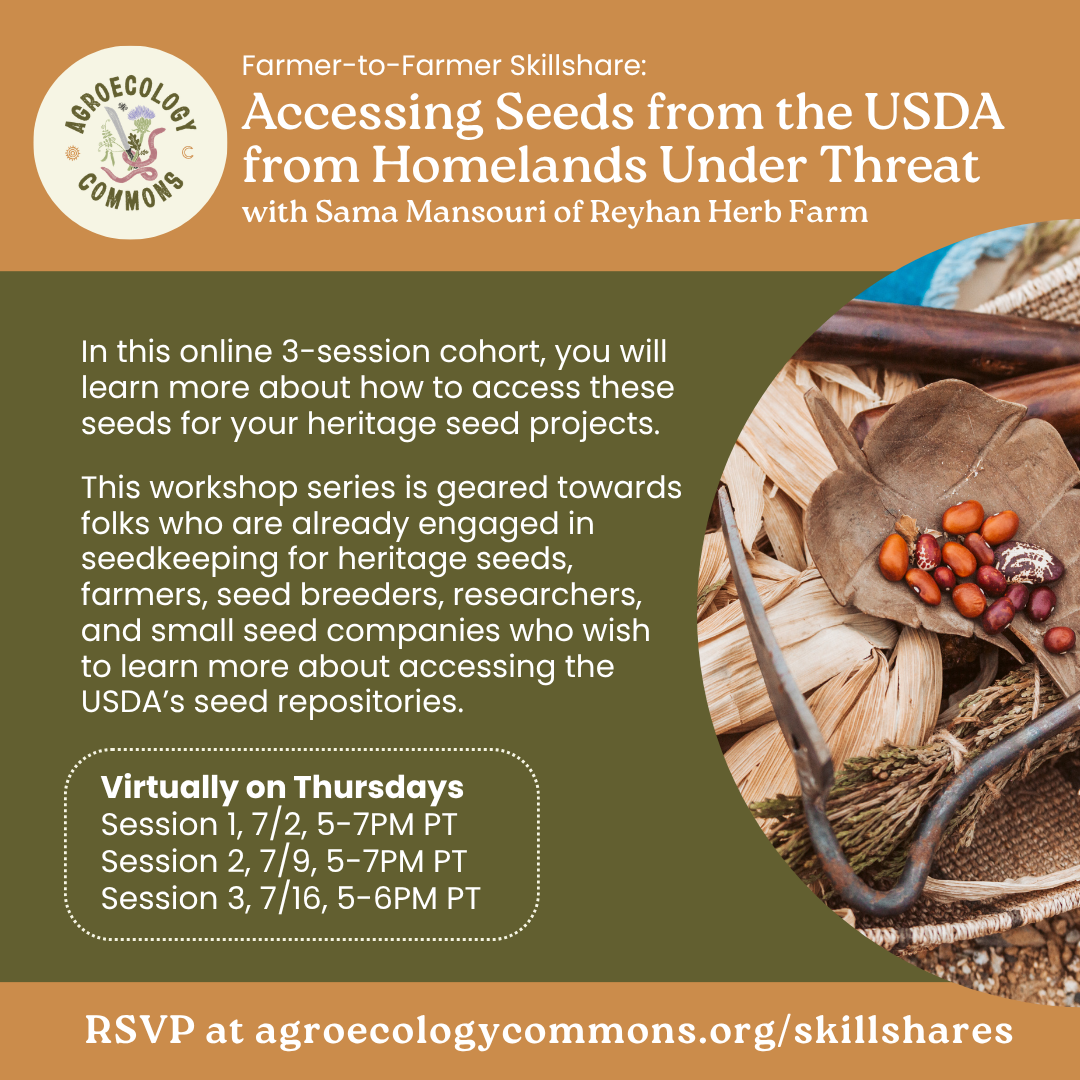 Farmer-to-Farmer Skillshare: Accessing Seeds from the USDA, from Homelands Under Threat