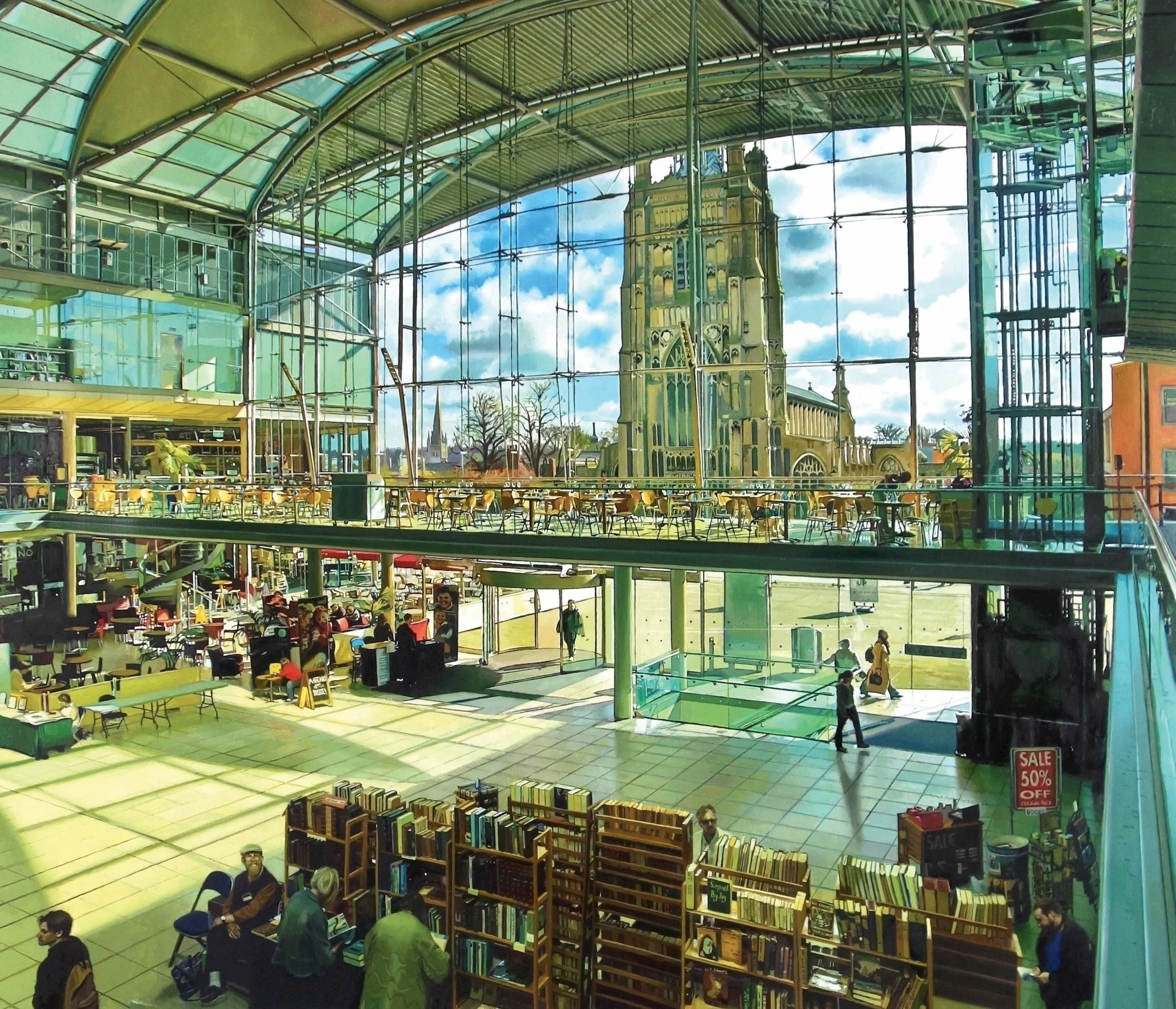 Book Sale at the Forum_0ilLinen_ 2024_32x37.jpeg