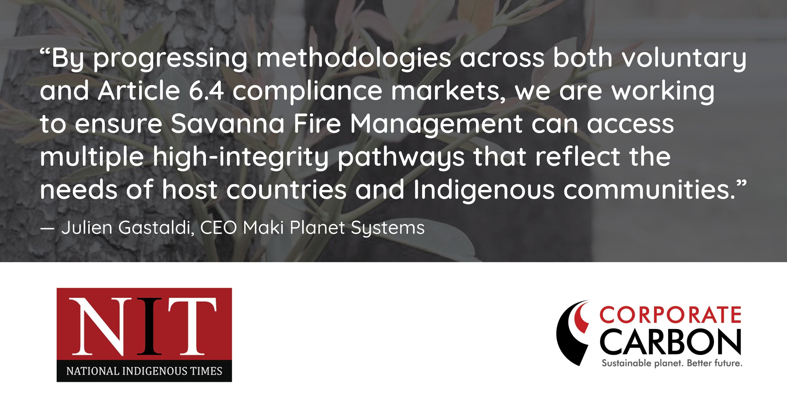 National Indigenous Times highlights global progress on a new savanna fire management methodology