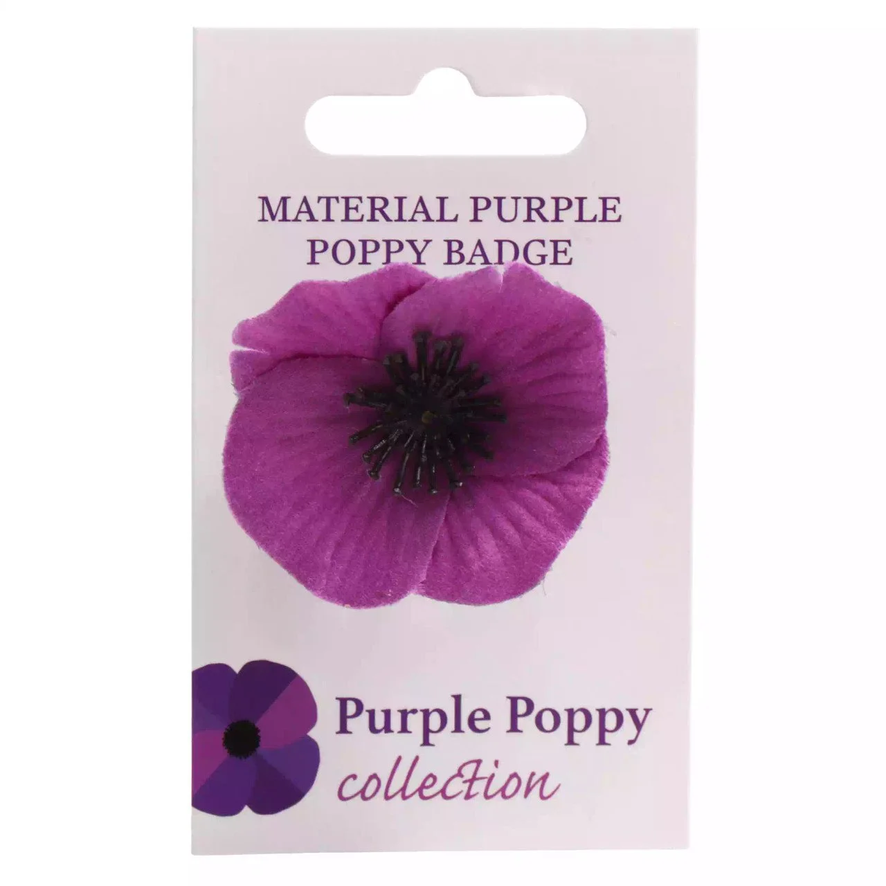 Material Purple Poppy Badge