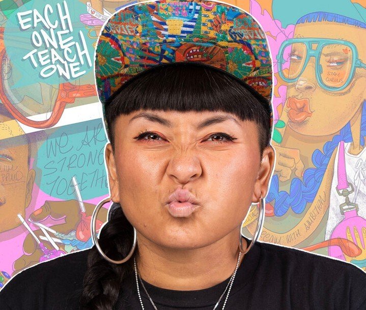 Everyone, please meet Riiisa Boogie!
A.k.a Risa Tochigi, she is a Japanese American painter, muralist, and maker, @riiisaboogie &quot;blends the technical mastery of traditional Japanese prints with urban imagery, materials and locations.&quot; (from
