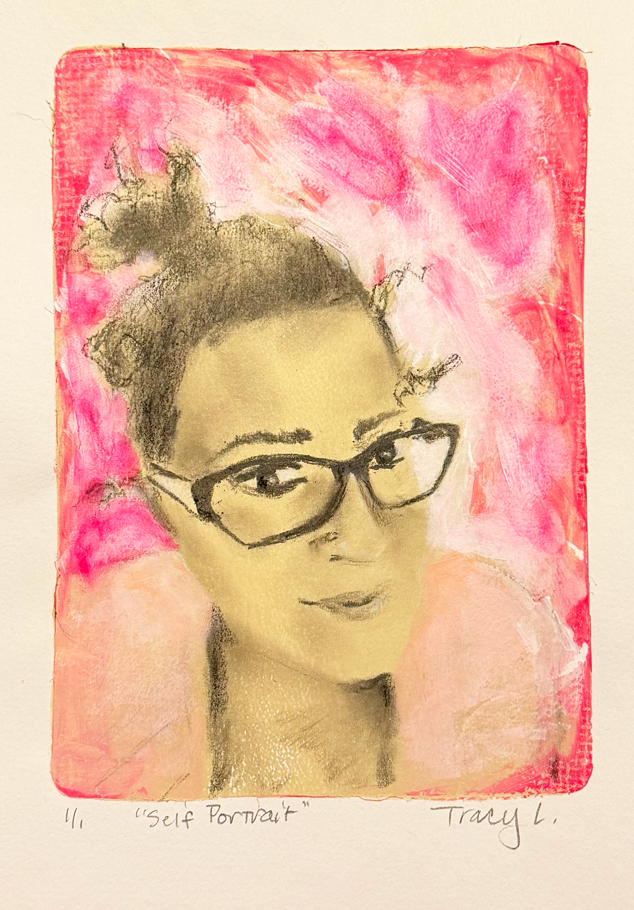 Charcoal Portraits on the Gel Plate