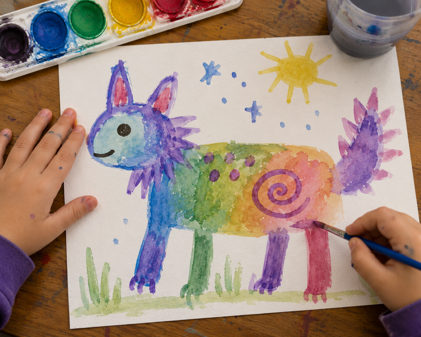 Family Studio Hour: watercolor spirit animal