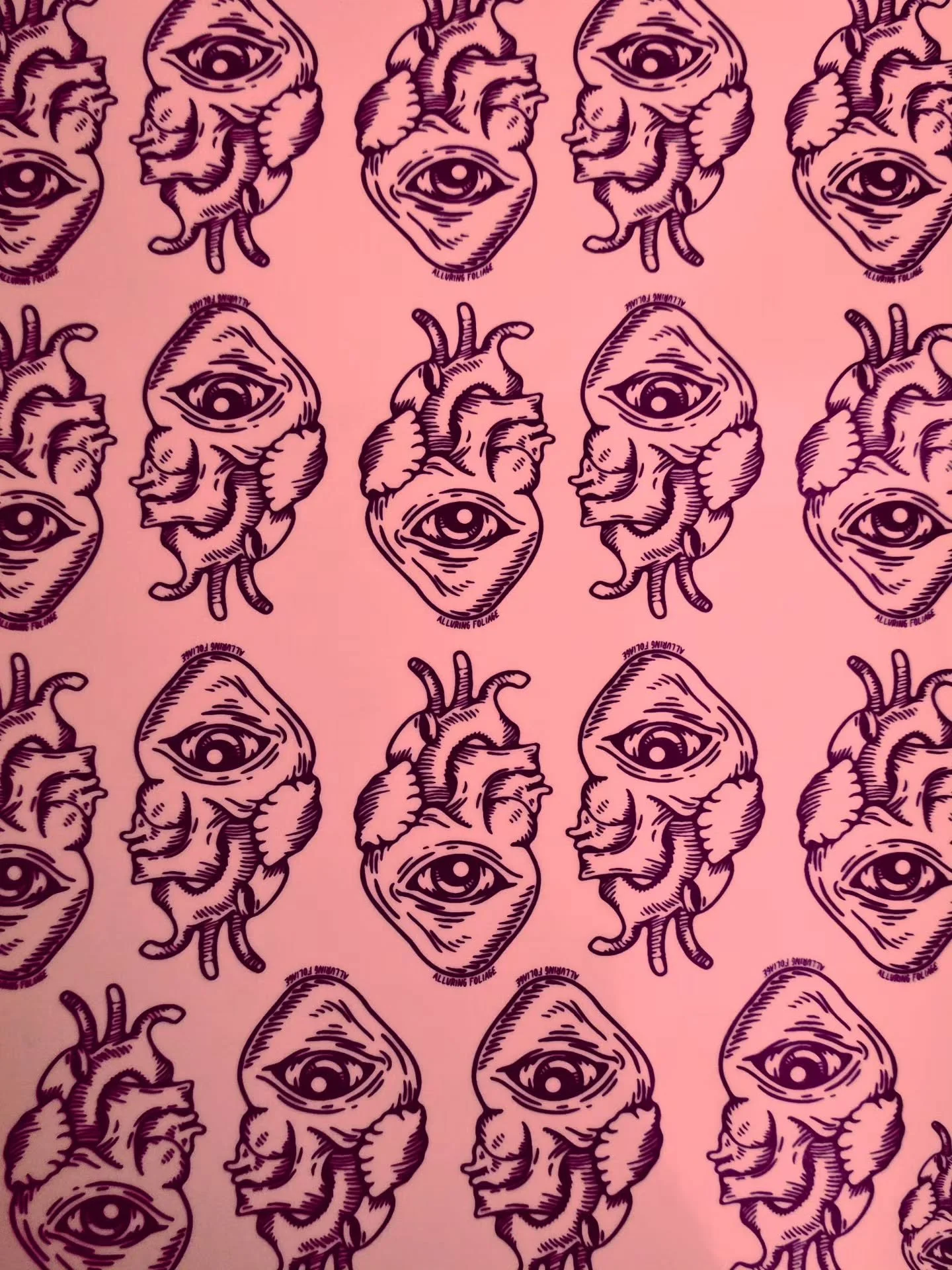 Making art from sticker reprints. Glow-in-the-dark stickers are an October must have! 👁❤️🦷