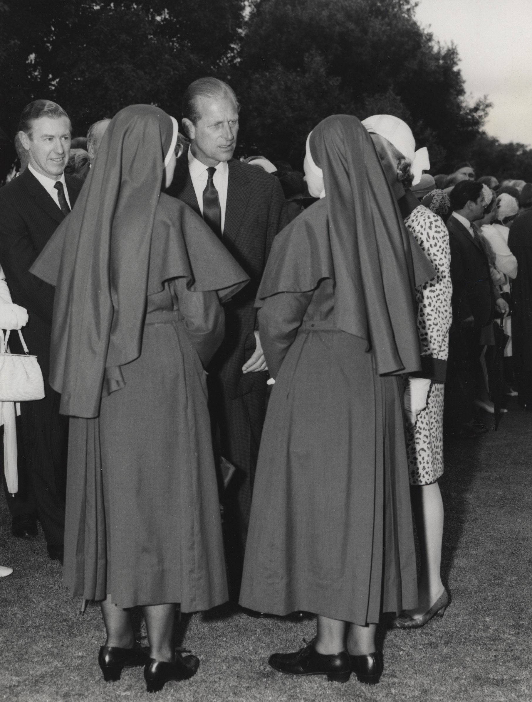  Two Sisters meeting Prince Philip, Duke of Edinburgh, at Government House, Sydney 31 March 1970 