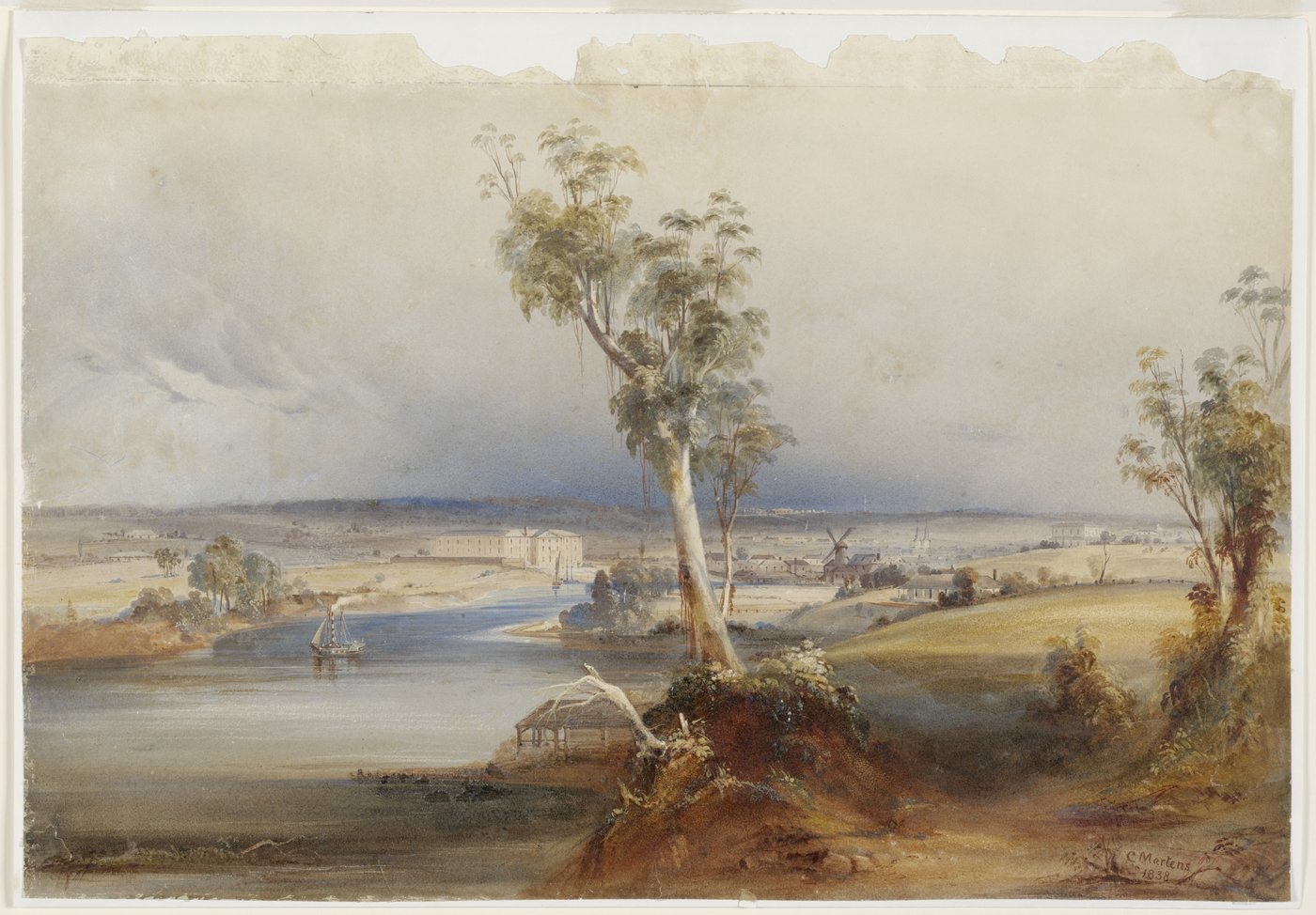 View of Parramatta, 1838. By C. Martens. Dixson Library, State Library of New South Wales 
