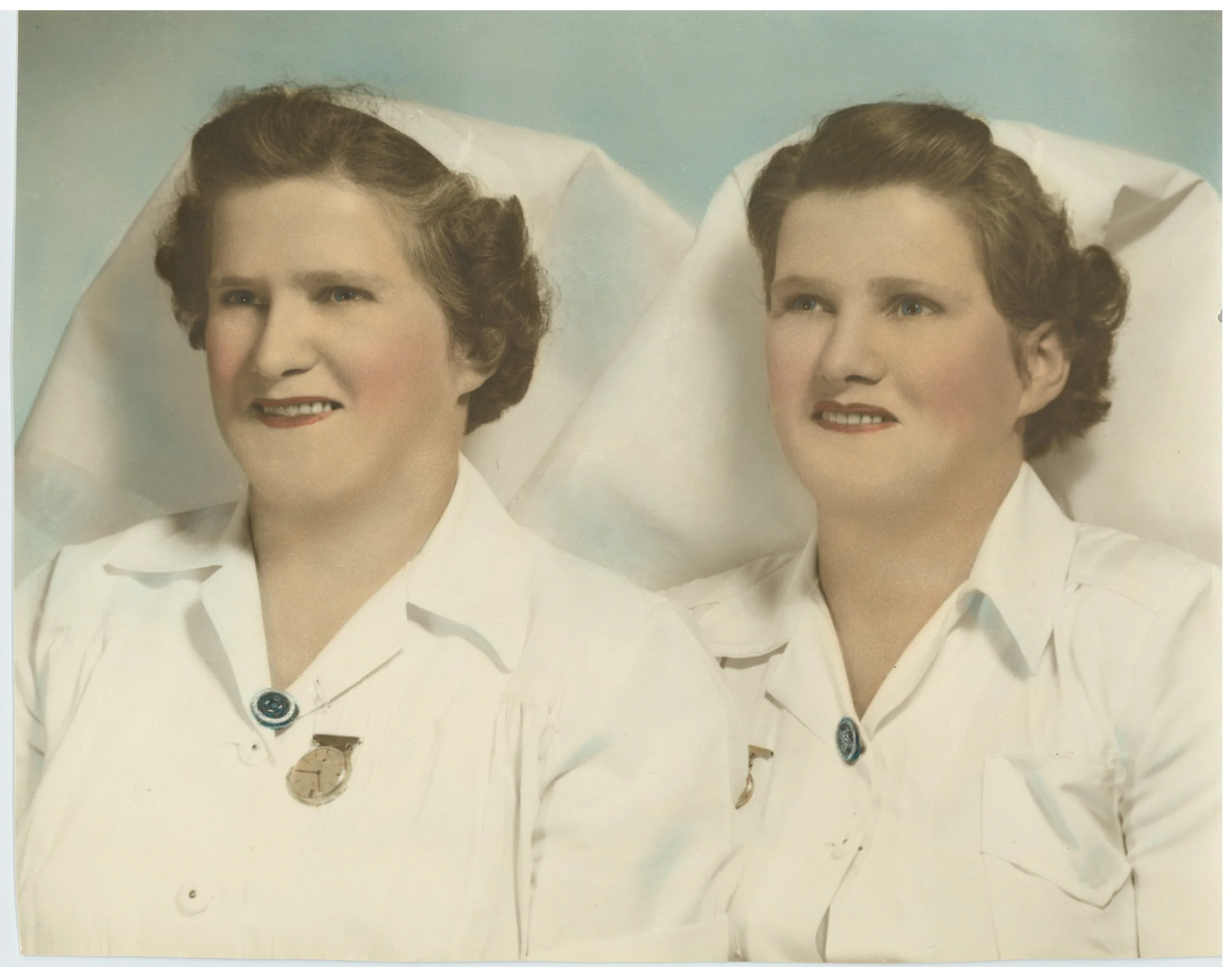 Phyllis Brady and Veronica Brady rsc were trained at St Vincent’s Private Hospital Toowoomba in the 1940s. Phyllis Brady remained at the hospital for her working career and ran the surgical ward, whilst Veronica Brady rsc joined the Sisters of Charit