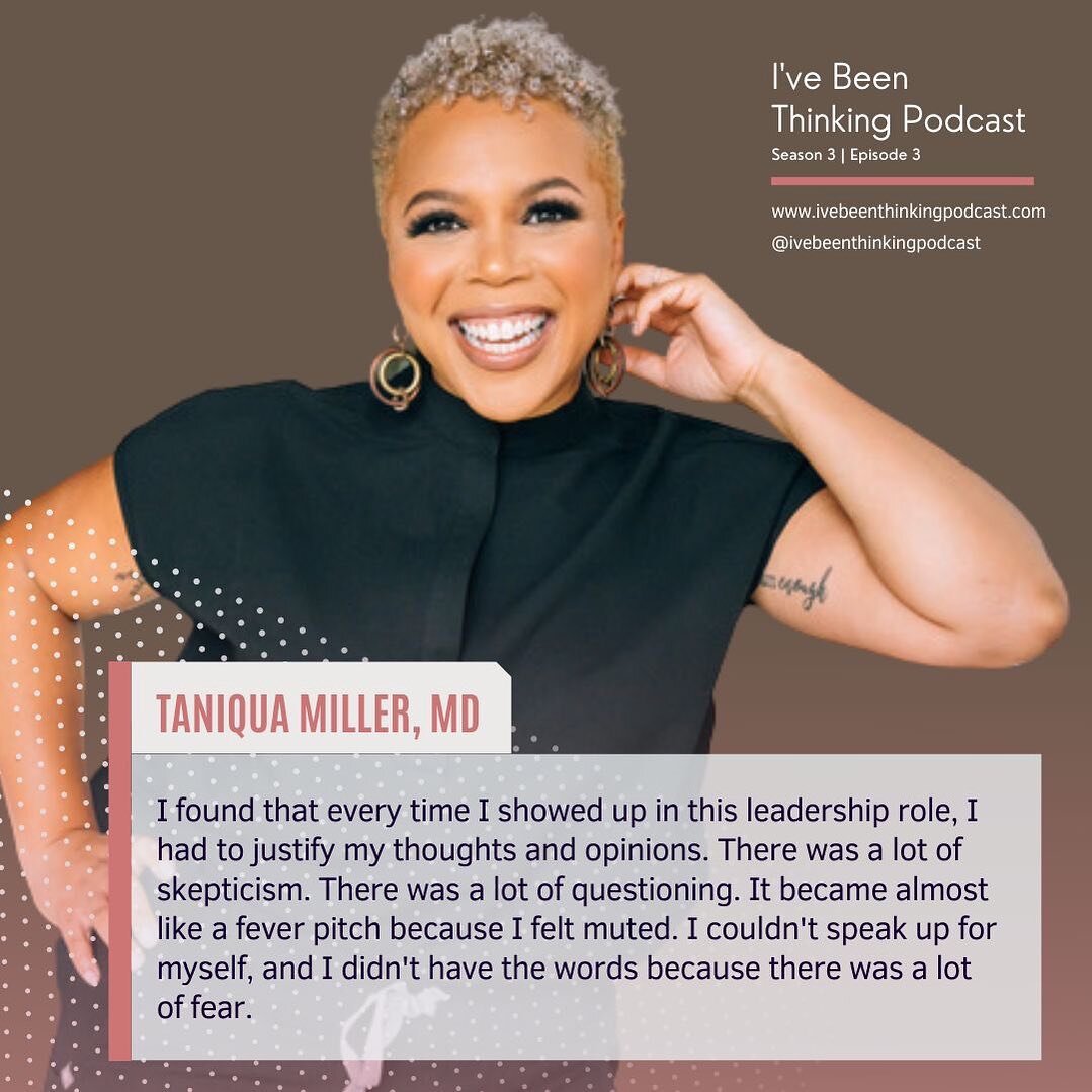 I've Been Thinking about my conversation with Dr. Taniqua Miller...

She's a 1st generation college graduate who received her undergraduate degree in psychology at Yale University and her medical degree at Harvard Medical School. She's the definition