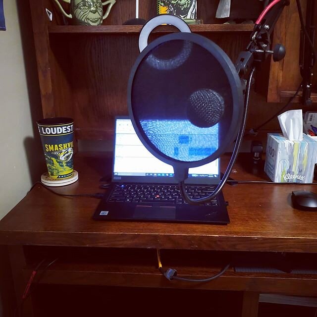 Laying down the newest episode of the show. Cant wait for people to hear this one because it covers something that is relevant and important. #podcast #whatthenichepodcast #editing #shuremicrophones #lenovothinkpad