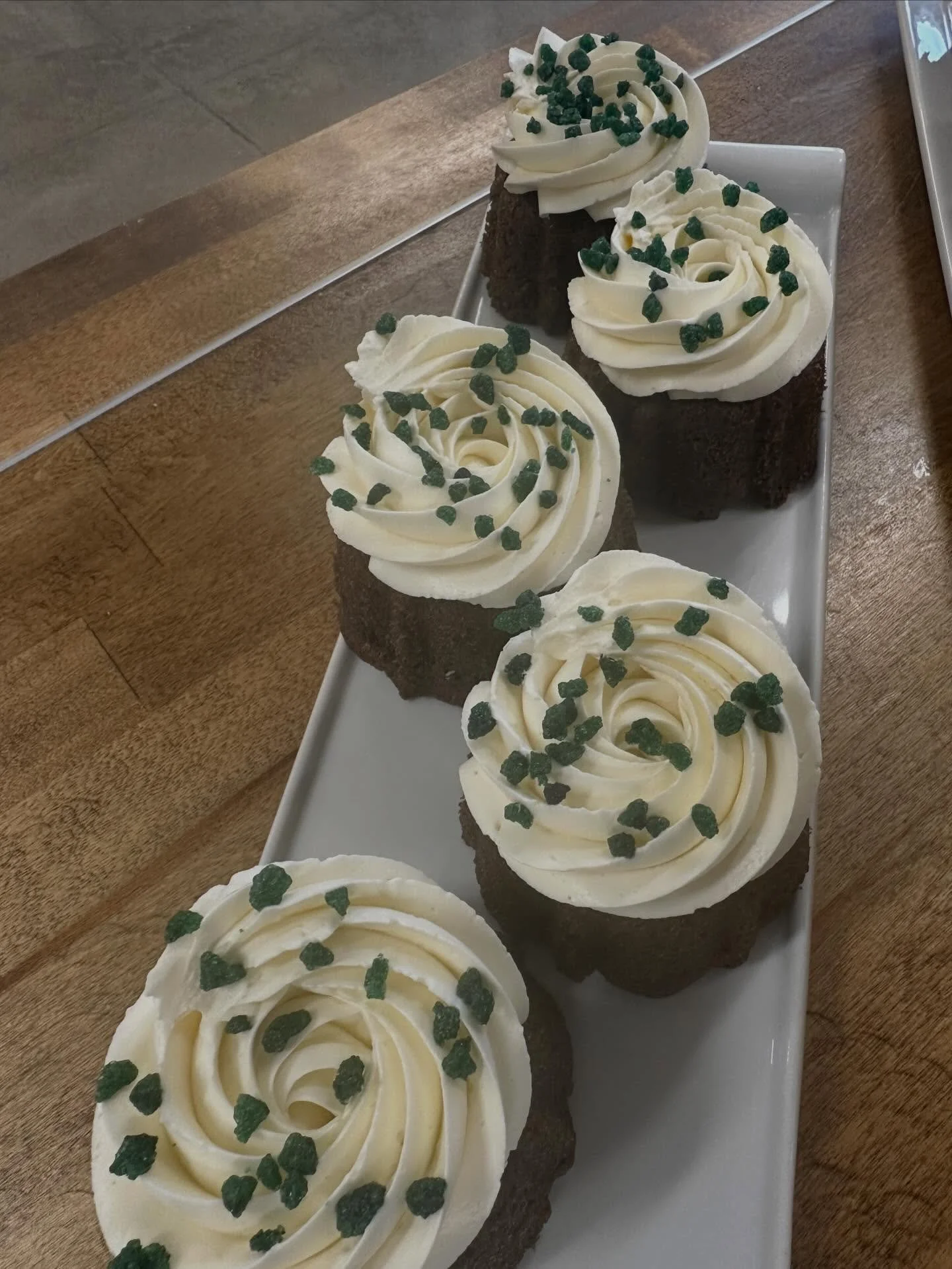 They&rsquo;re back for a limited time! Our Guinness Stout Cakes with Irish Creme Buttercream. We also have Irish Soda Bread!