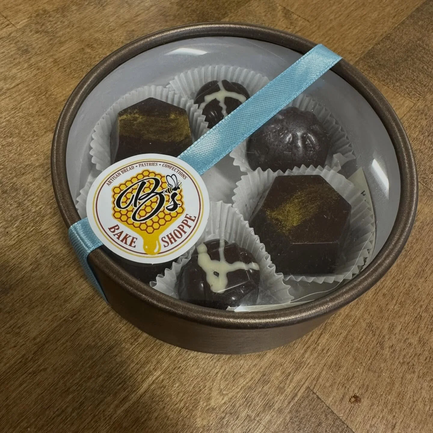 Valentine&rsquo;s Day truffle boxes have arrived! These only come around once a year. Flavors this year are salted caramel, mocha, and peanut butter. They&rsquo;re all gluten free and all dark chocolate.