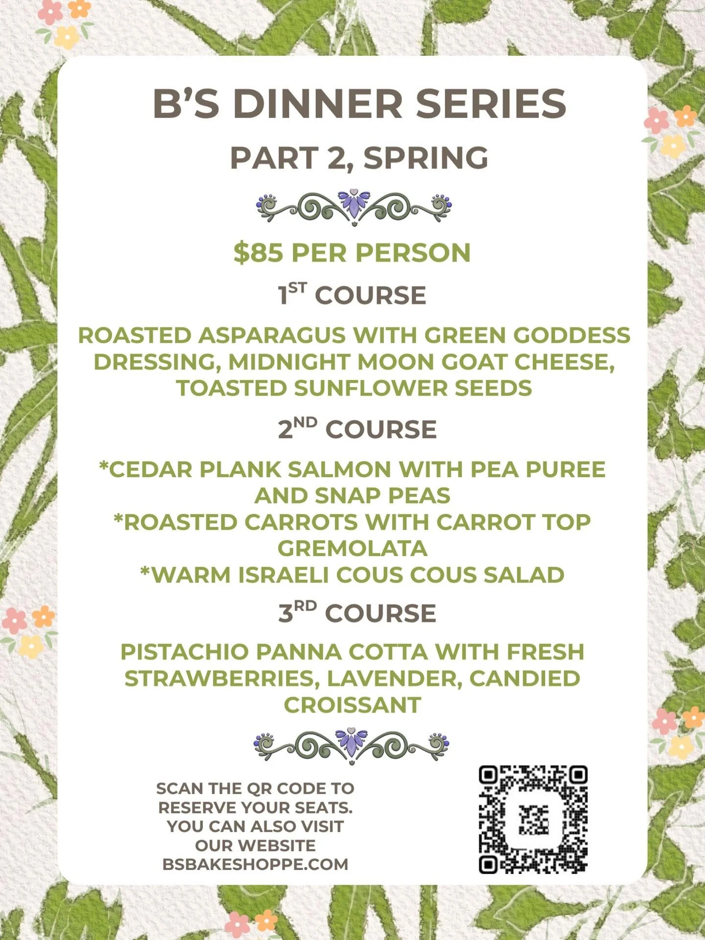 We have a couple last minute seats available for tonight&rsquo;s dinner. Call the bakery if you&rsquo;d like to come! 503-266-2004
