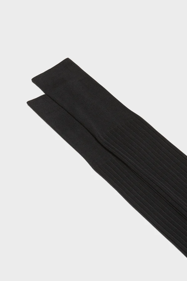 Bresciani - Knee-Length Socks: Cesare 100% Cotton Socks in Navy Blue